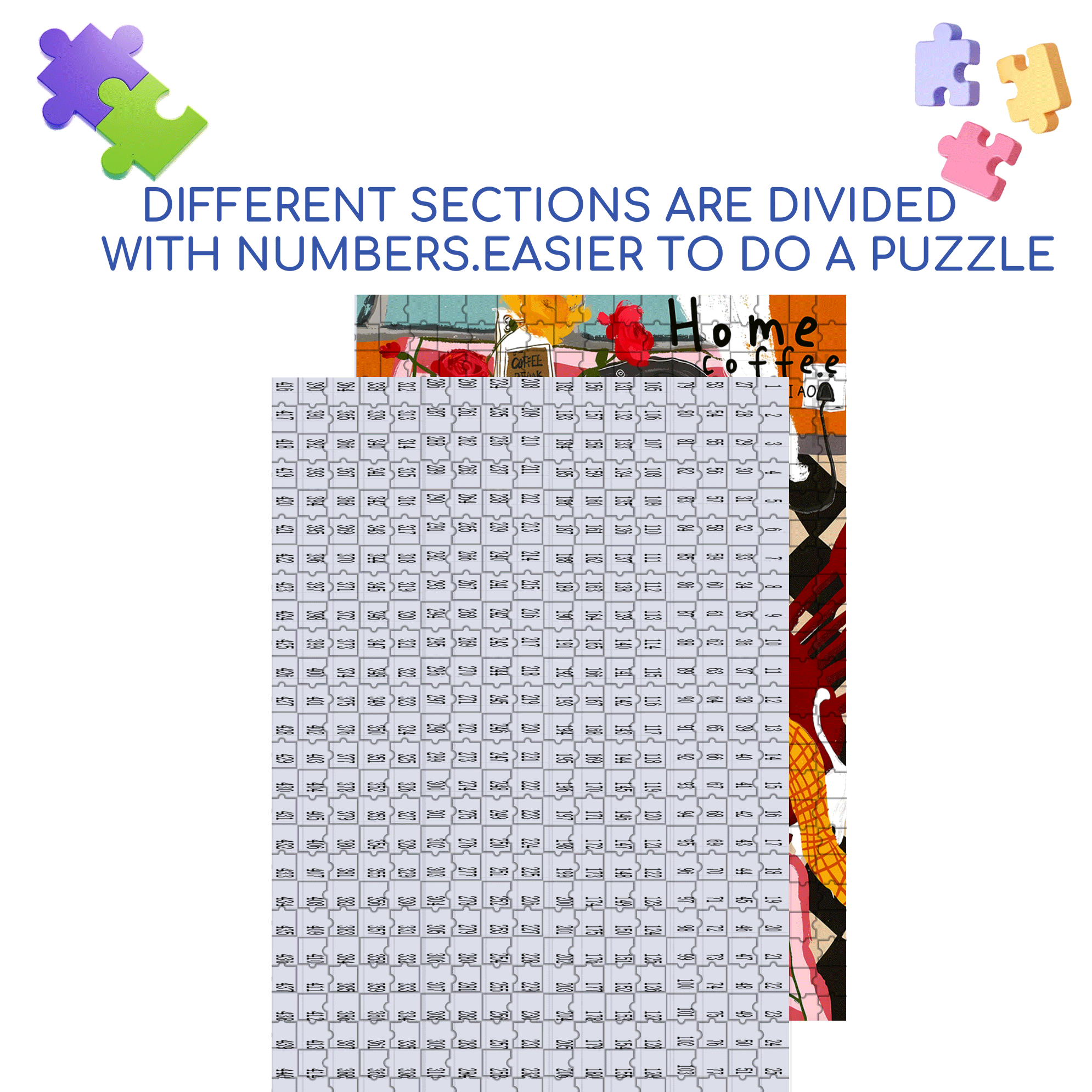 A Corner Of The Caf¨¦ 500pcs/1000pcs Jigsaw Puzzle, Scratch-Resistant, Interactive Family Game & Brain-Boosting DIY Decor, Perfect for Halloween, Christmas & New Year Gifts, Family Puzzle Game