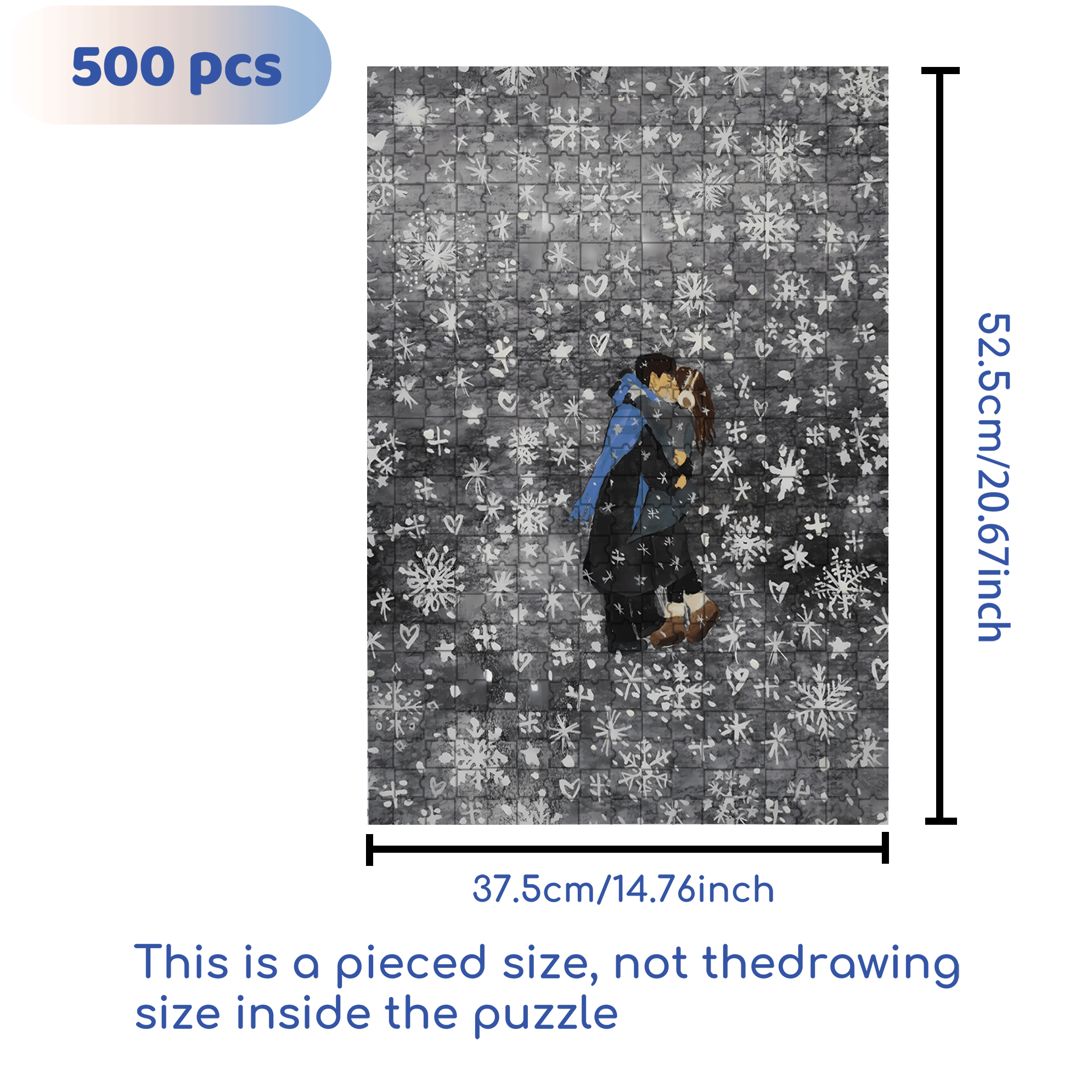 A Deep Kiss Of Affection 500pcs/1000pcs Jigsaw Puzzle, Scratch-Resistant, Interactive Family Game & Brain-Boosting DIY Decor, Perfect for Halloween, Christmas & New Year Gifts, Family Puzzle Game