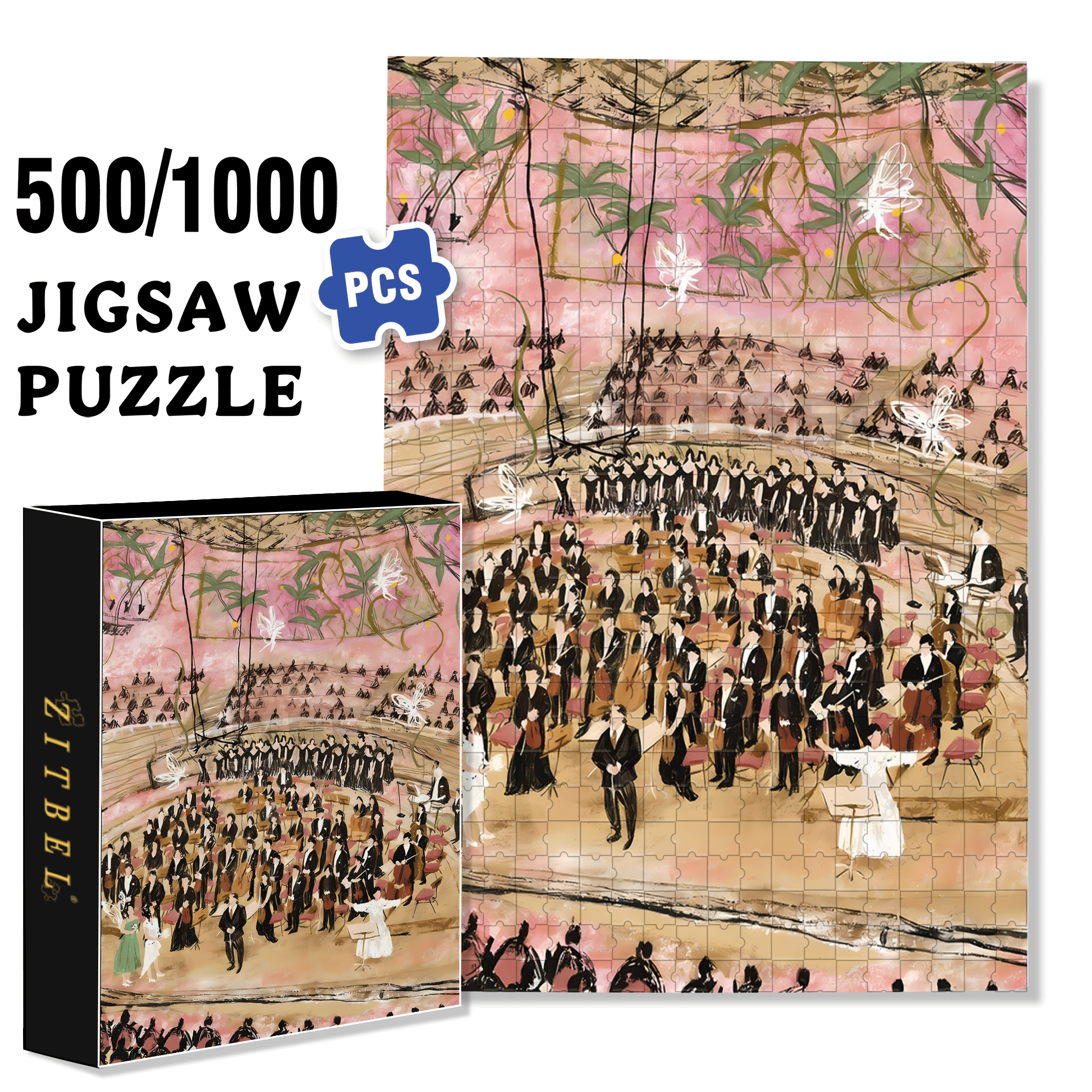 A Midsummer Night's Dream 500pcs/1000pcs Jigsaw Puzzle, Scratch-Resistant, Interactive Family Game & Brain-Boosting DIY Decor, Perfect for Halloween, Christmas & New Year Gifts, Family Puzzle Game