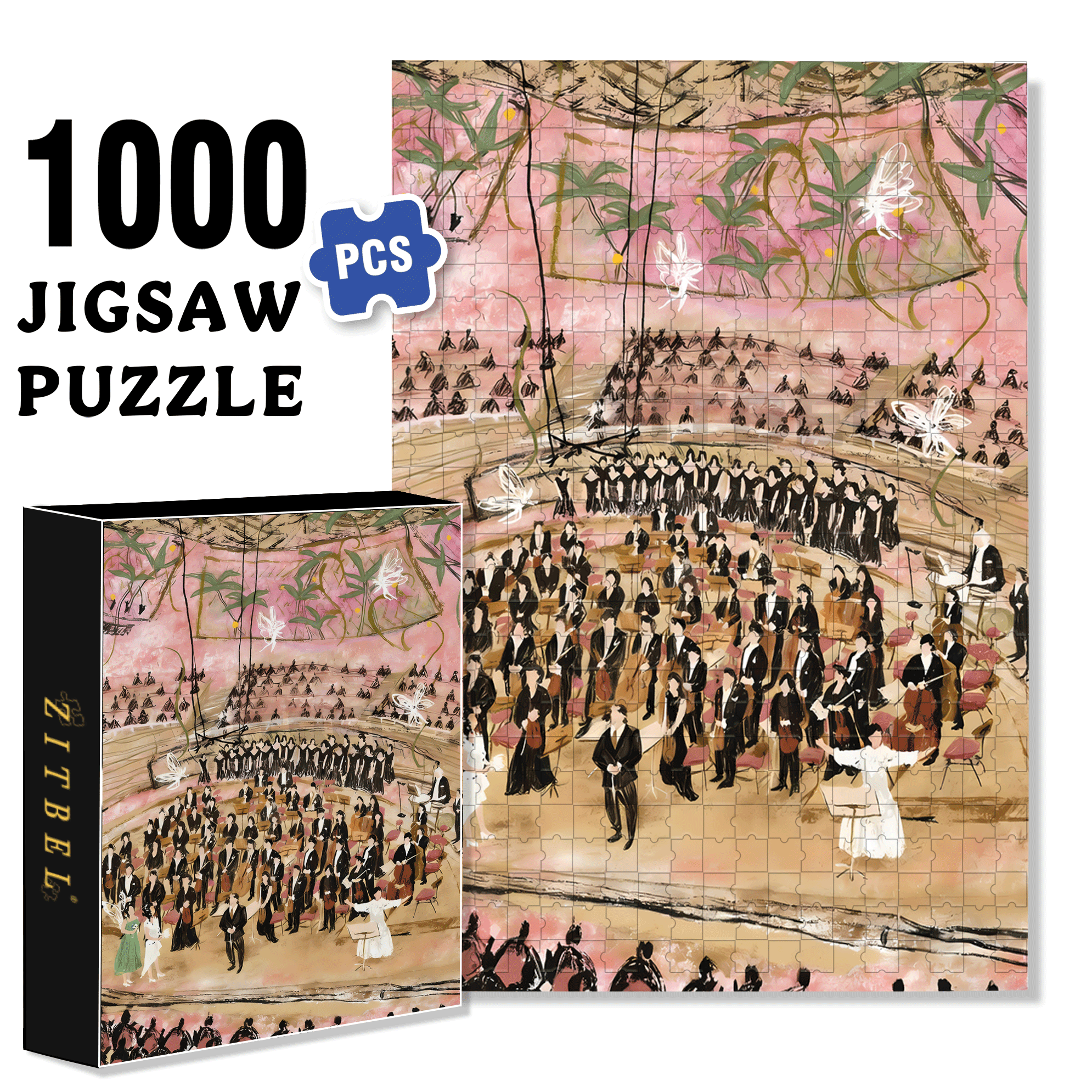 A Midsummer Night's Dream 500pcs/1000pcs Jigsaw Puzzle, Scratch-Resistant, Interactive Family Game & Brain-Boosting DIY Decor, Perfect for Halloween, Christmas & New Year Gifts, Family Puzzle Game