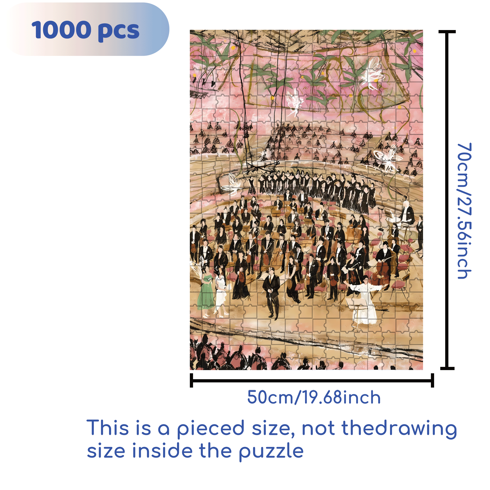 A Midsummer Night's Dream 500pcs/1000pcs Jigsaw Puzzle, Scratch-Resistant, Interactive Family Game & Brain-Boosting DIY Decor, Perfect for Halloween, Christmas & New Year Gifts, Family Puzzle Game