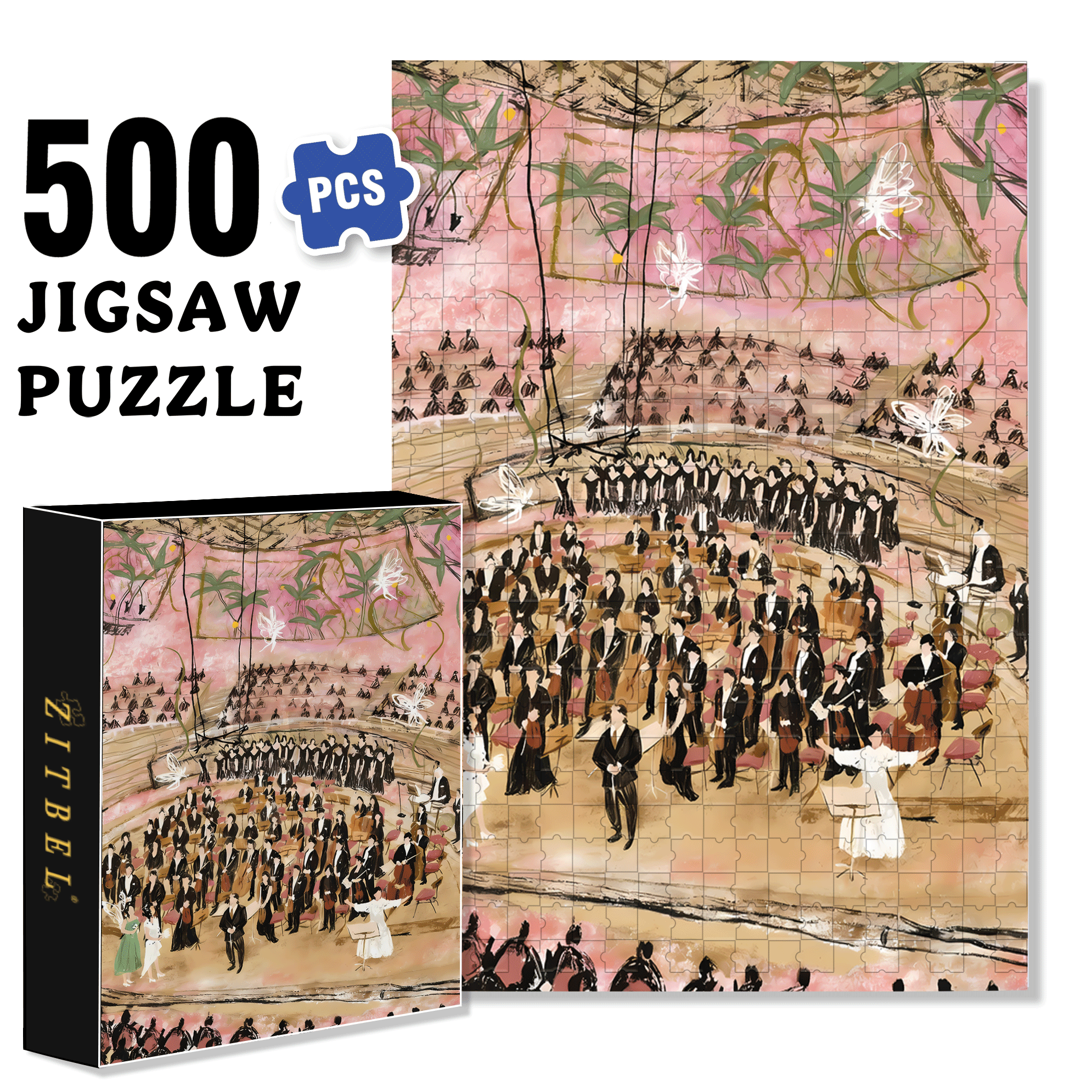A Midsummer Night's Dream 500pcs/1000pcs Jigsaw Puzzle, Scratch-Resistant, Interactive Family Game & Brain-Boosting DIY Decor, Perfect for Halloween, Christmas & New Year Gifts, Family Puzzle Game