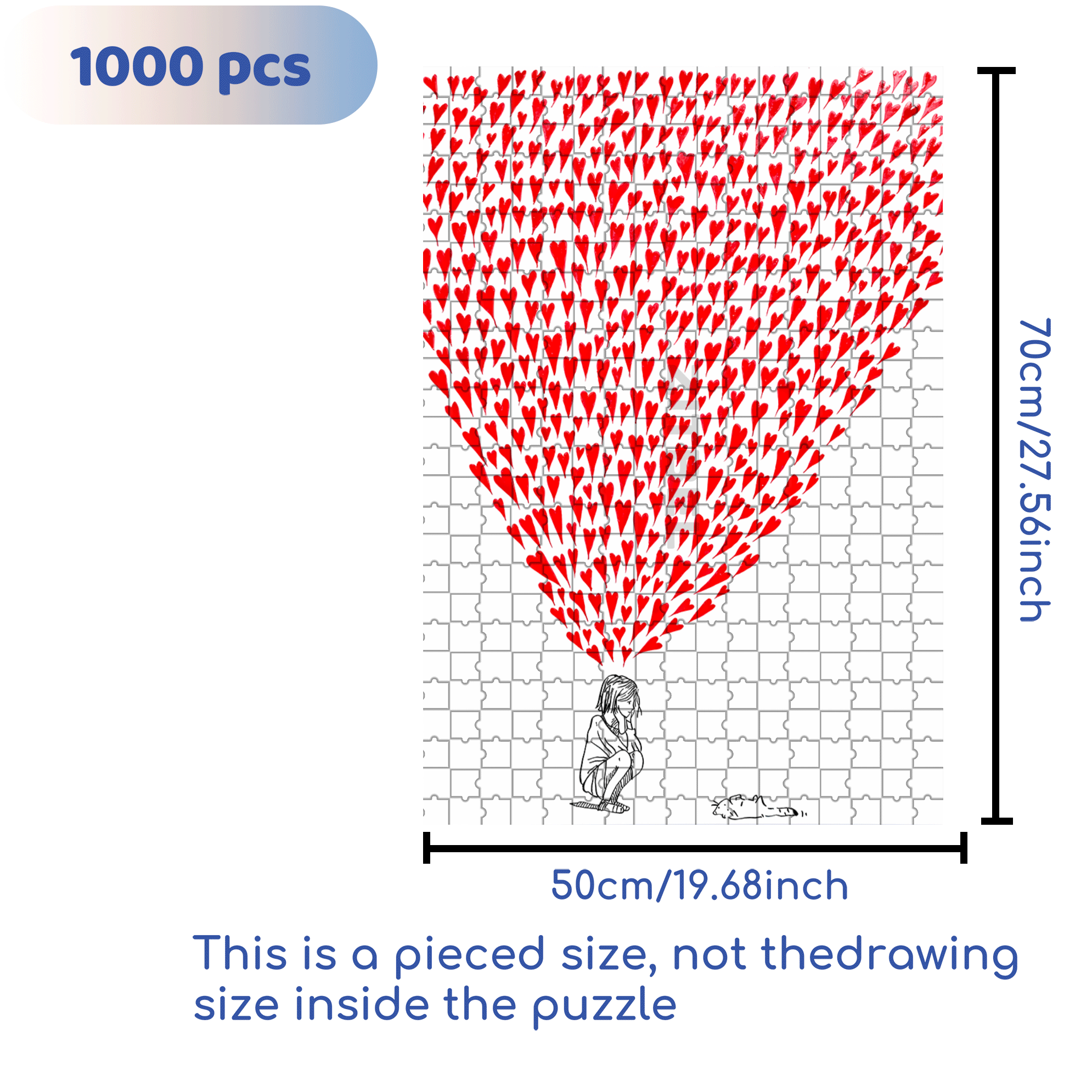 A Soft Hearted God 500pcs/1000pcs Jigsaw Puzzle, Scratch-Resistant, Interactive Family Game & Brain-Boosting DIY Decor, Perfect for Halloween, Christmas & New Year Gifts, Family Puzzle Game