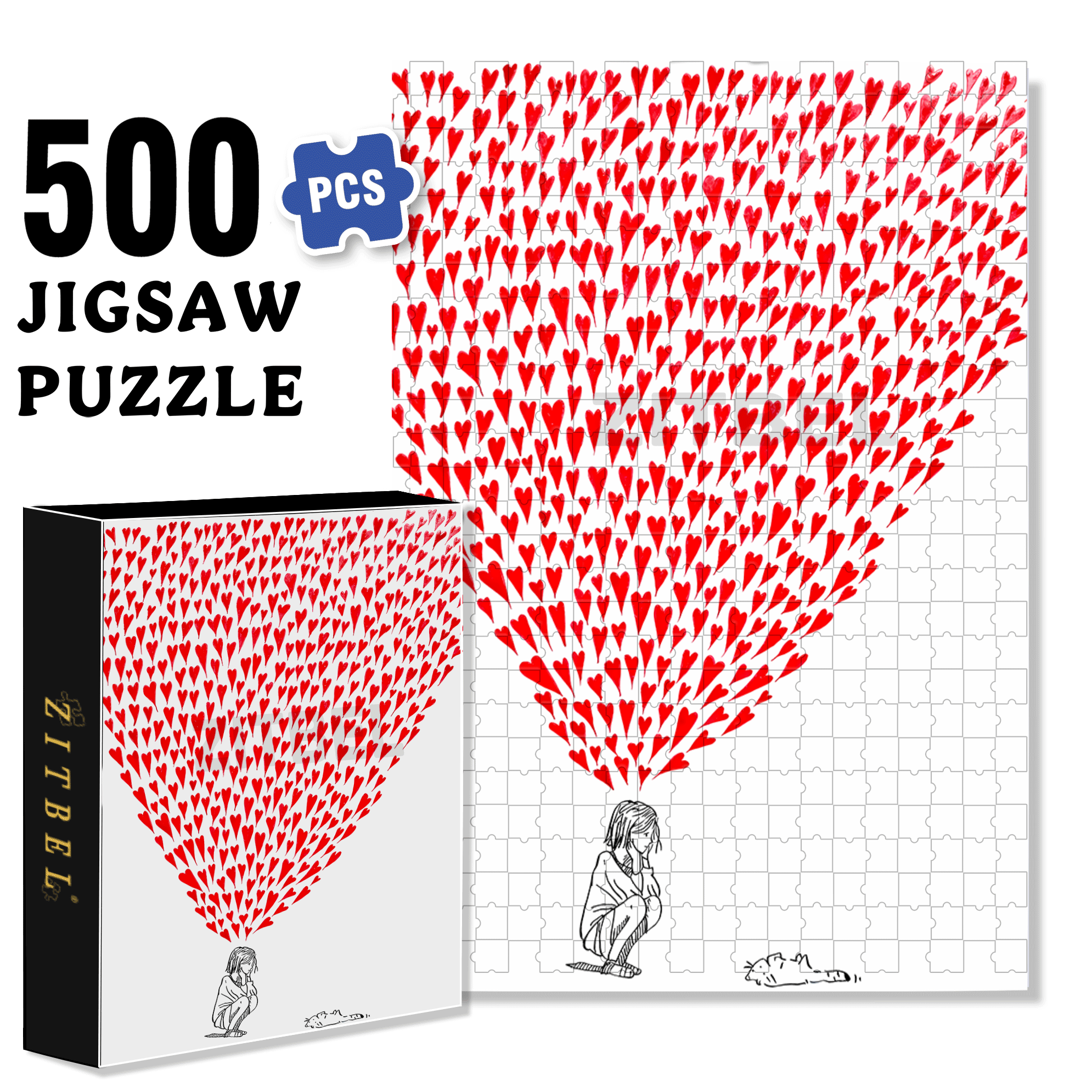 A Soft Hearted God 500pcs/1000pcs Jigsaw Puzzle, Scratch-Resistant, Interactive Family Game & Brain-Boosting DIY Decor, Perfect for Halloween, Christmas & New Year Gifts, Family Puzzle Game