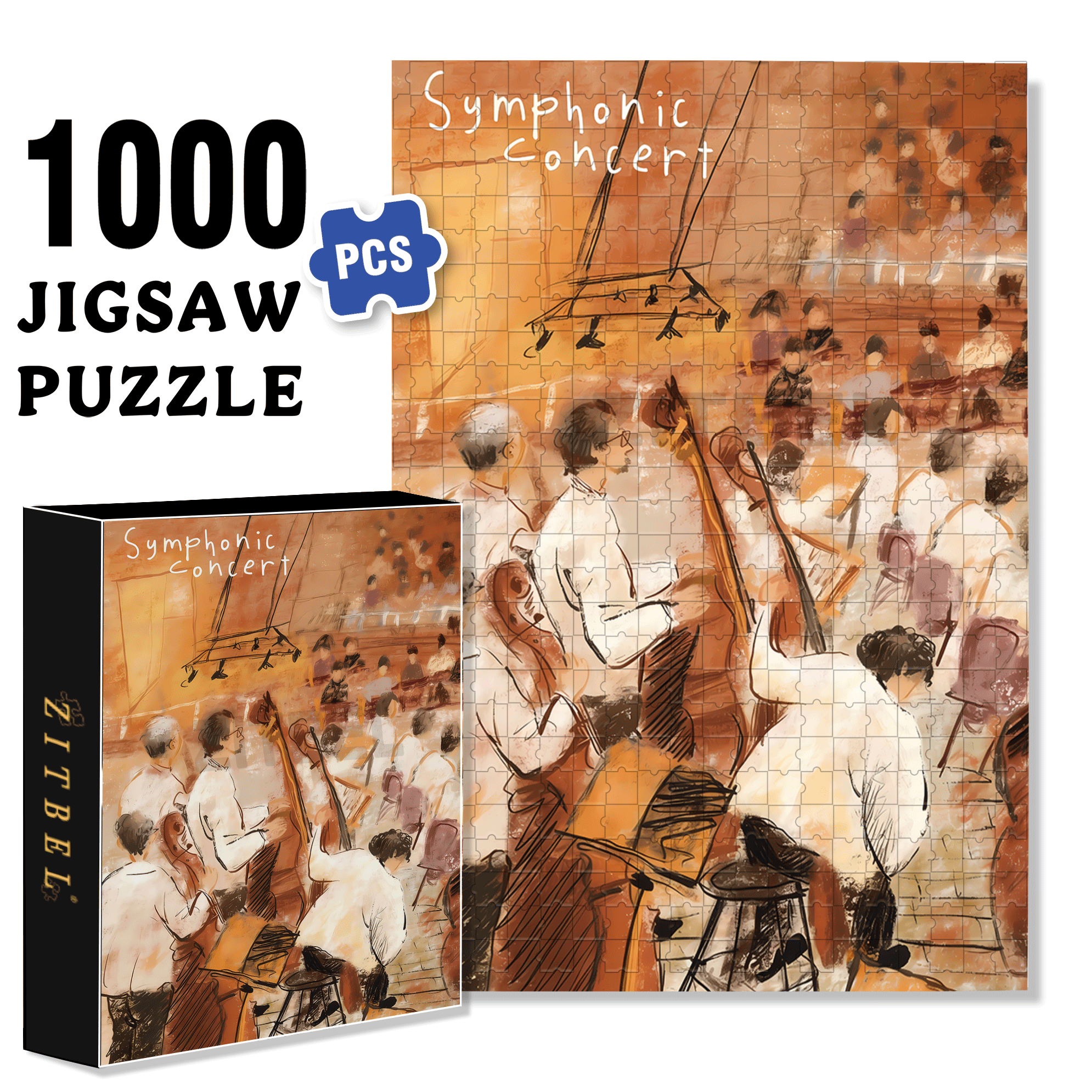 At The Concert 2 500pcs/1000pcs Jigsaw Puzzle, Scratch-Resistant, Interactive Family Game & Brain-Boosting DIY Decor, Perfect for Halloween, Christmas & New Year Gifts, Family Puzzle Game