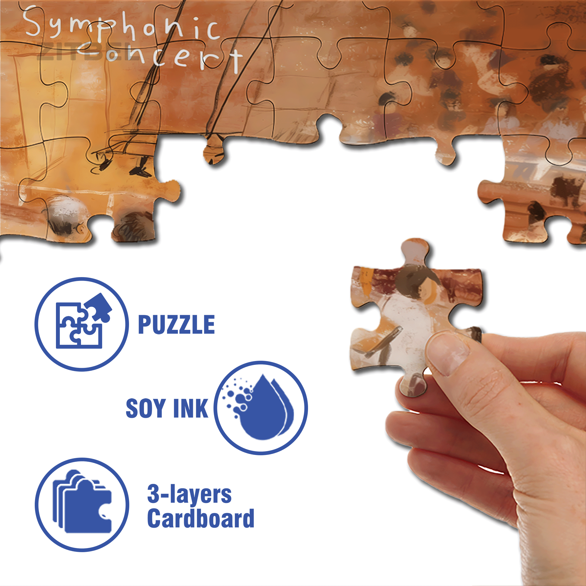 At The Concert 2 500pcs/1000pcs Jigsaw Puzzle, Scratch-Resistant, Interactive Family Game & Brain-Boosting DIY Decor, Perfect for Halloween, Christmas & New Year Gifts, Family Puzzle Game