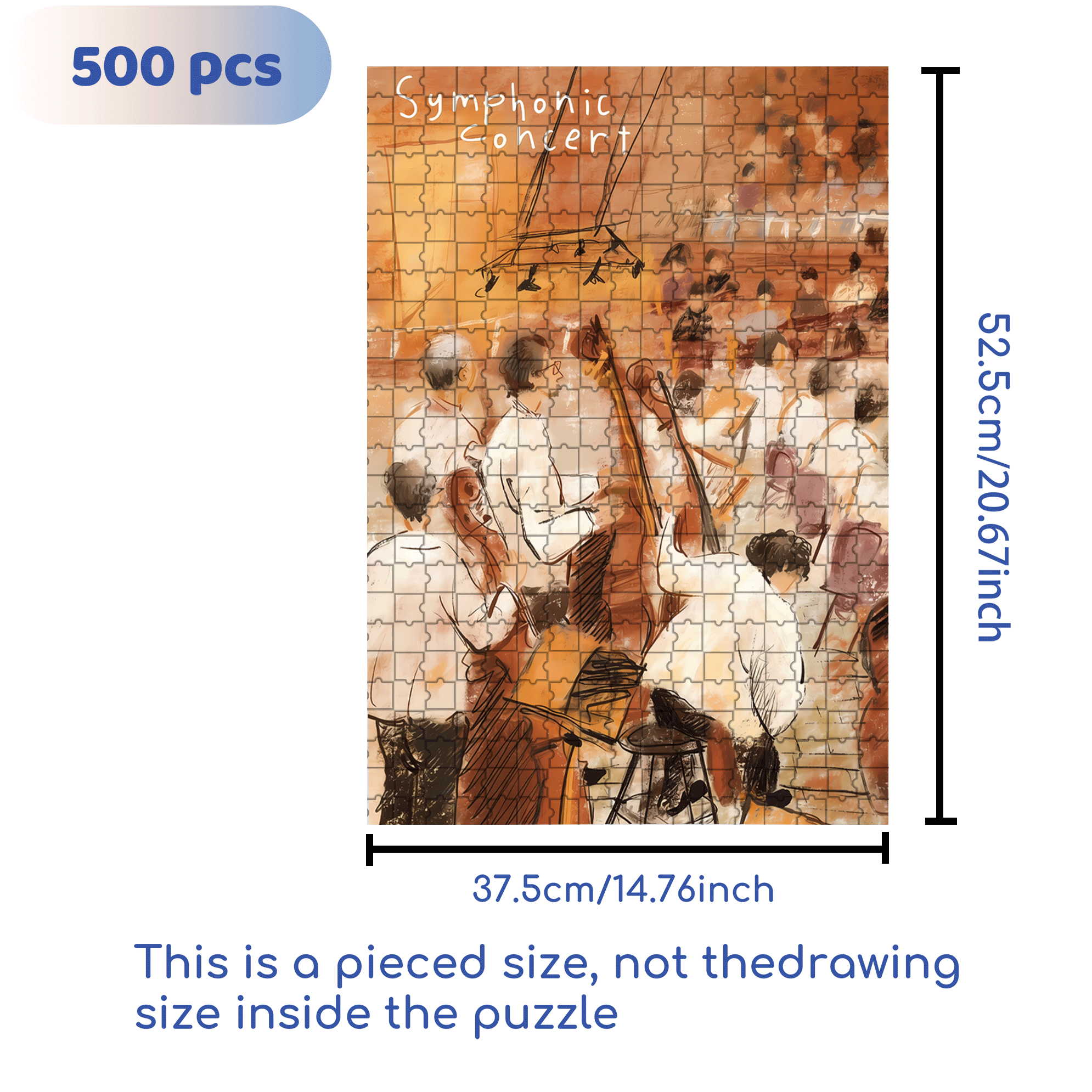 At The Concert 2 500pcs/1000pcs Jigsaw Puzzle, Scratch-Resistant, Interactive Family Game & Brain-Boosting DIY Decor, Perfect for Halloween, Christmas & New Year Gifts, Family Puzzle Game