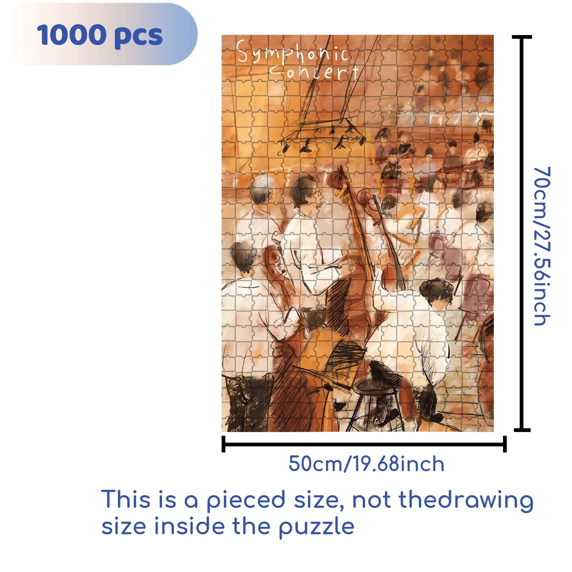 At The Concert 2 500pcs/1000pcs Jigsaw Puzzle, Scratch-Resistant, Interactive Family Game & Brain-Boosting DIY Decor, Perfect for Halloween, Christmas & New Year Gifts, Family Puzzle Game