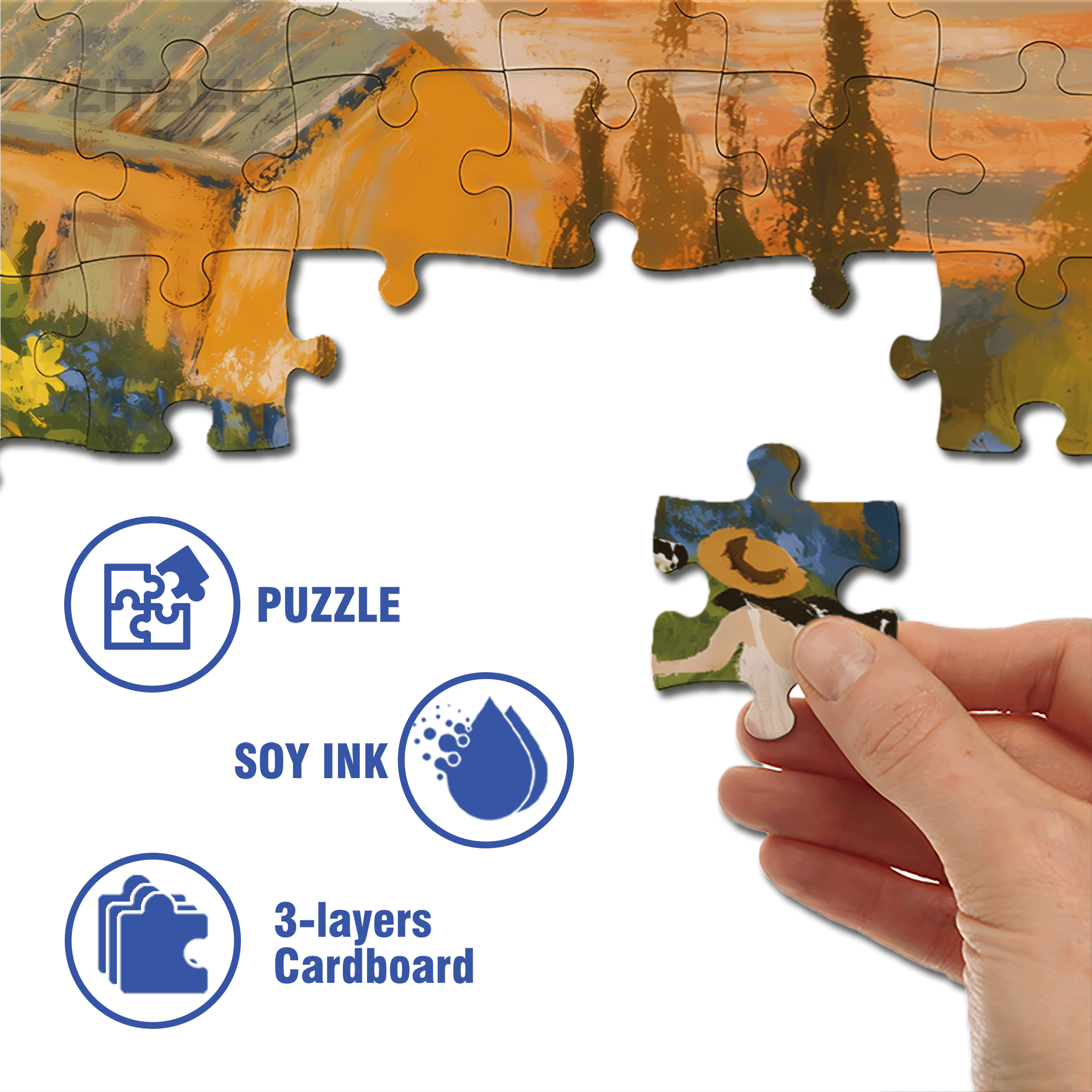 Autumn Farm 500pcs/1000pcs Jigsaw Puzzle, Scratch-Resistant, Interactive Family Game & Brain-Boosting DIY Decor, Perfect for Halloween, Christmas & New Year Gifts, Family Puzzle Game