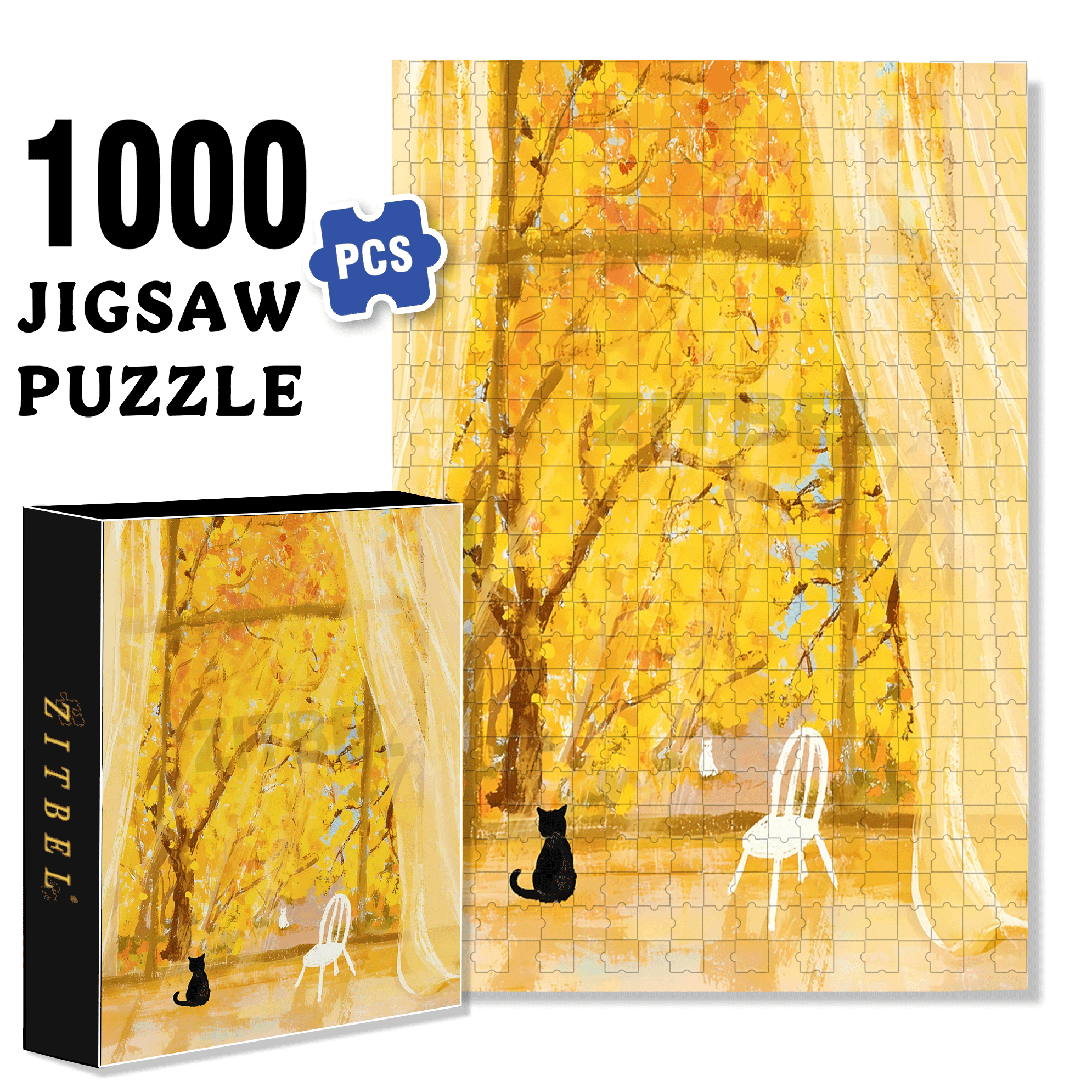 Autumn Is In The Air 500pcs/1000pcs Jigsaw Puzzle, Scratch-Resistant, Interactive Family Game & Brain-Boosting DIY Decor, Perfect for Halloween, Christmas & New Year Gifts, Family Puzzle Game