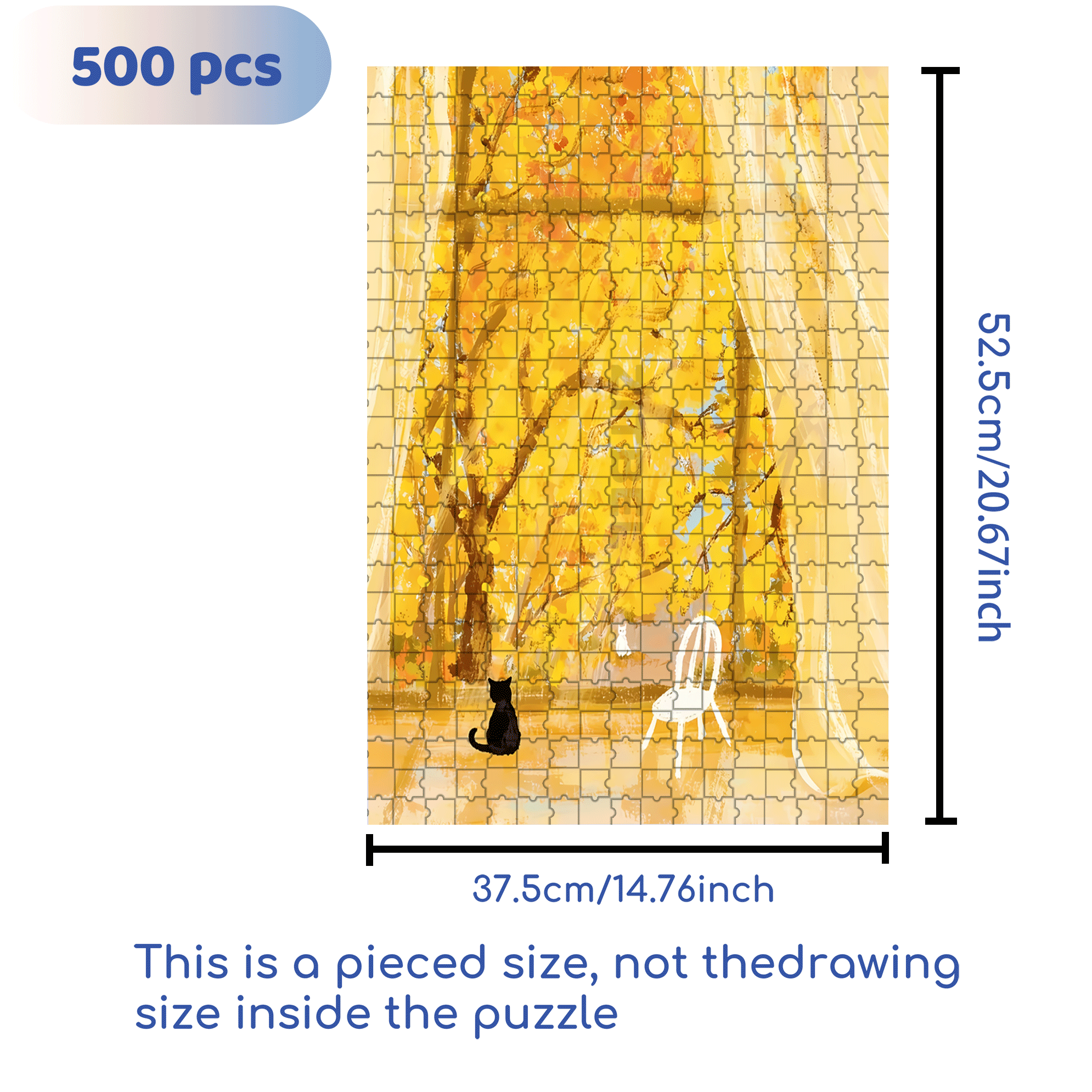 Autumn Is In The Air 500pcs/1000pcs Jigsaw Puzzle, Scratch-Resistant, Interactive Family Game & Brain-Boosting DIY Decor, Perfect for Halloween, Christmas & New Year Gifts, Family Puzzle Game