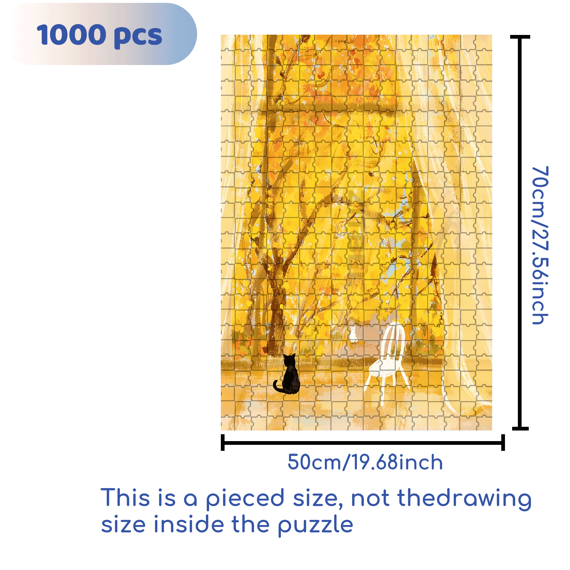 Autumn Is In The Air 500pcs/1000pcs Jigsaw Puzzle, Scratch-Resistant, Interactive Family Game & Brain-Boosting DIY Decor, Perfect for Halloween, Christmas & New Year Gifts, Family Puzzle Game