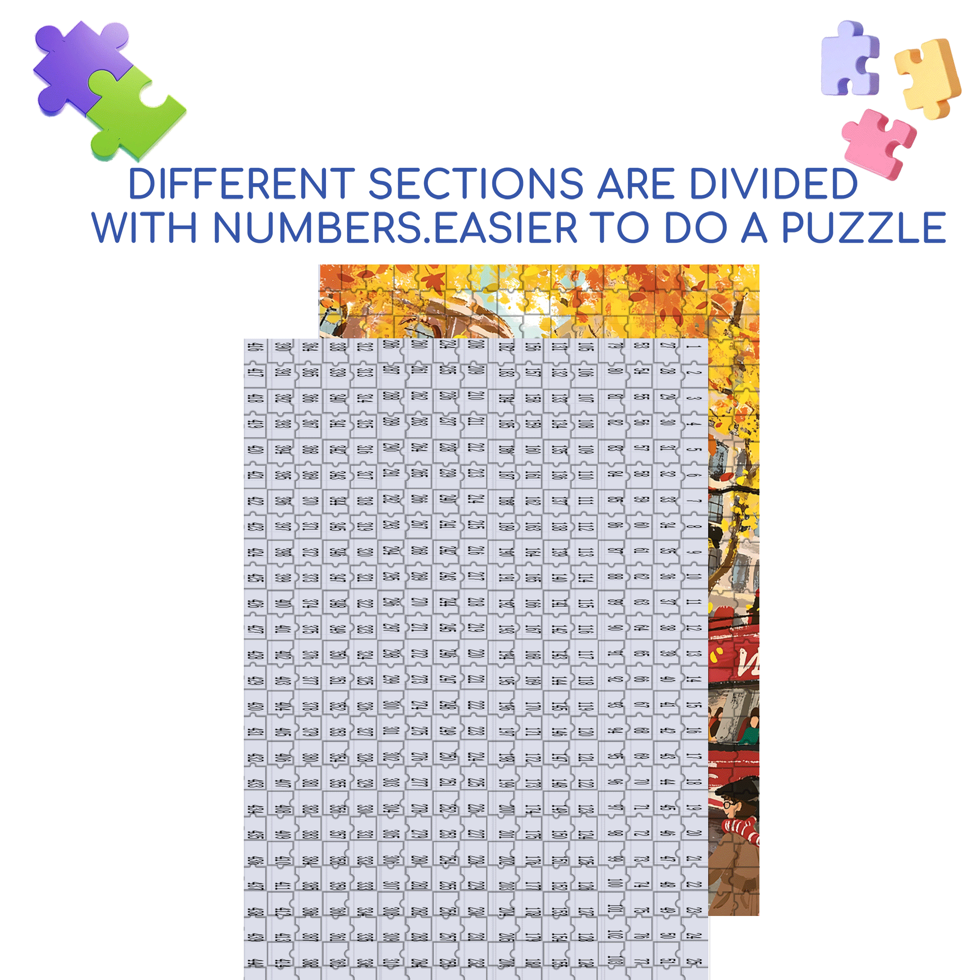 Autumn Is Suitable For Meeting 2 500pcs/1000pcs Jigsaw Puzzle, Scratch-Resistant, Interactive Family Game & Brain-Boosting DIY Decor, Perfect for Halloween, Christmas & New Year Gifts, Family Puzzle Game