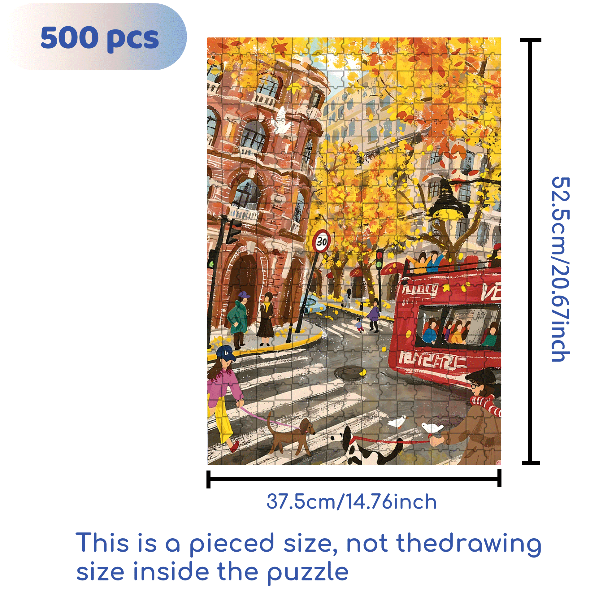 Autumn Is Suitable For Meeting 2 500pcs/1000pcs Jigsaw Puzzle, Scratch-Resistant, Interactive Family Game & Brain-Boosting DIY Decor, Perfect for Halloween, Christmas & New Year Gifts, Family Puzzle Game
