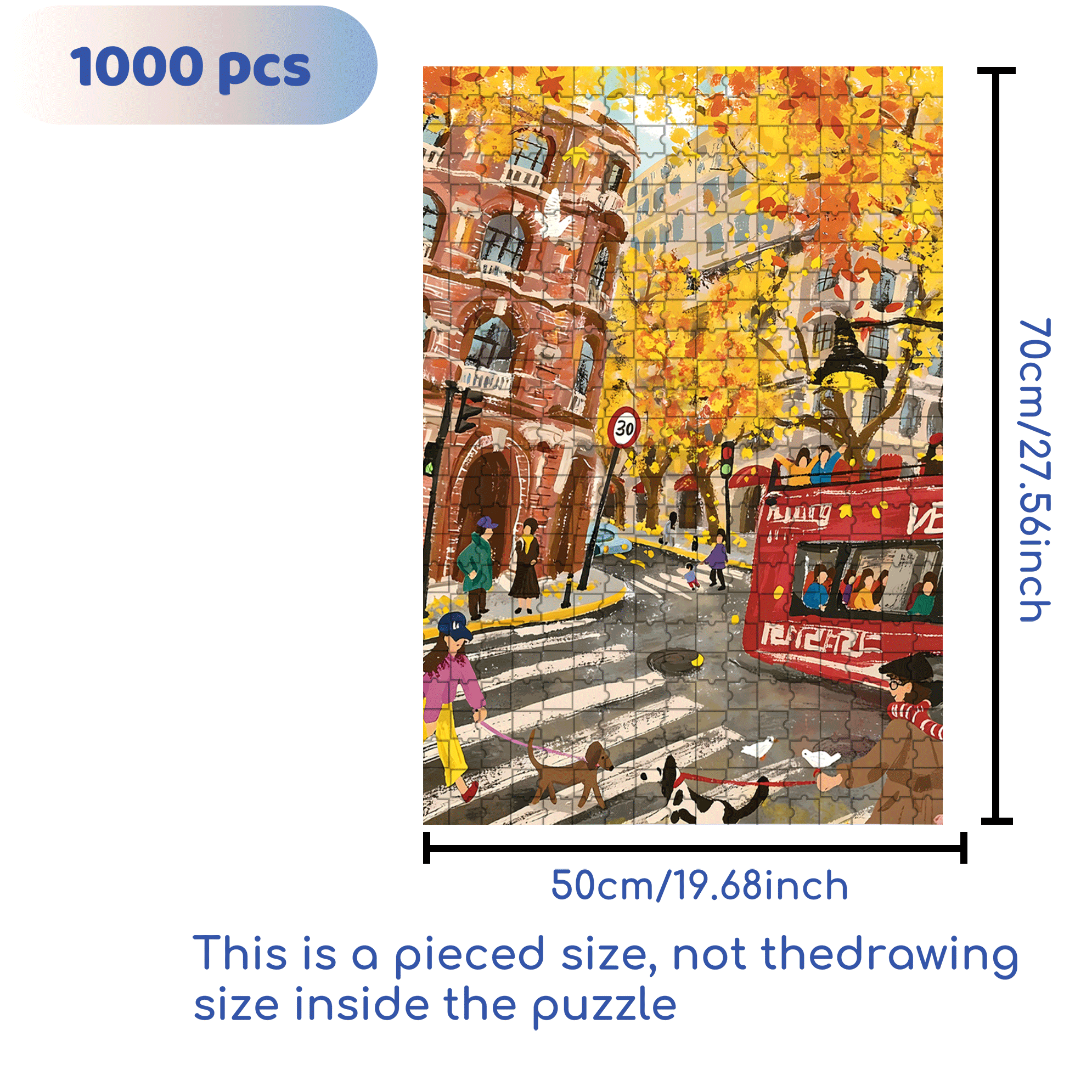 Autumn Is Suitable For Meeting 2 500pcs/1000pcs Jigsaw Puzzle, Scratch-Resistant, Interactive Family Game & Brain-Boosting DIY Decor, Perfect for Halloween, Christmas & New Year Gifts, Family Puzzle Game