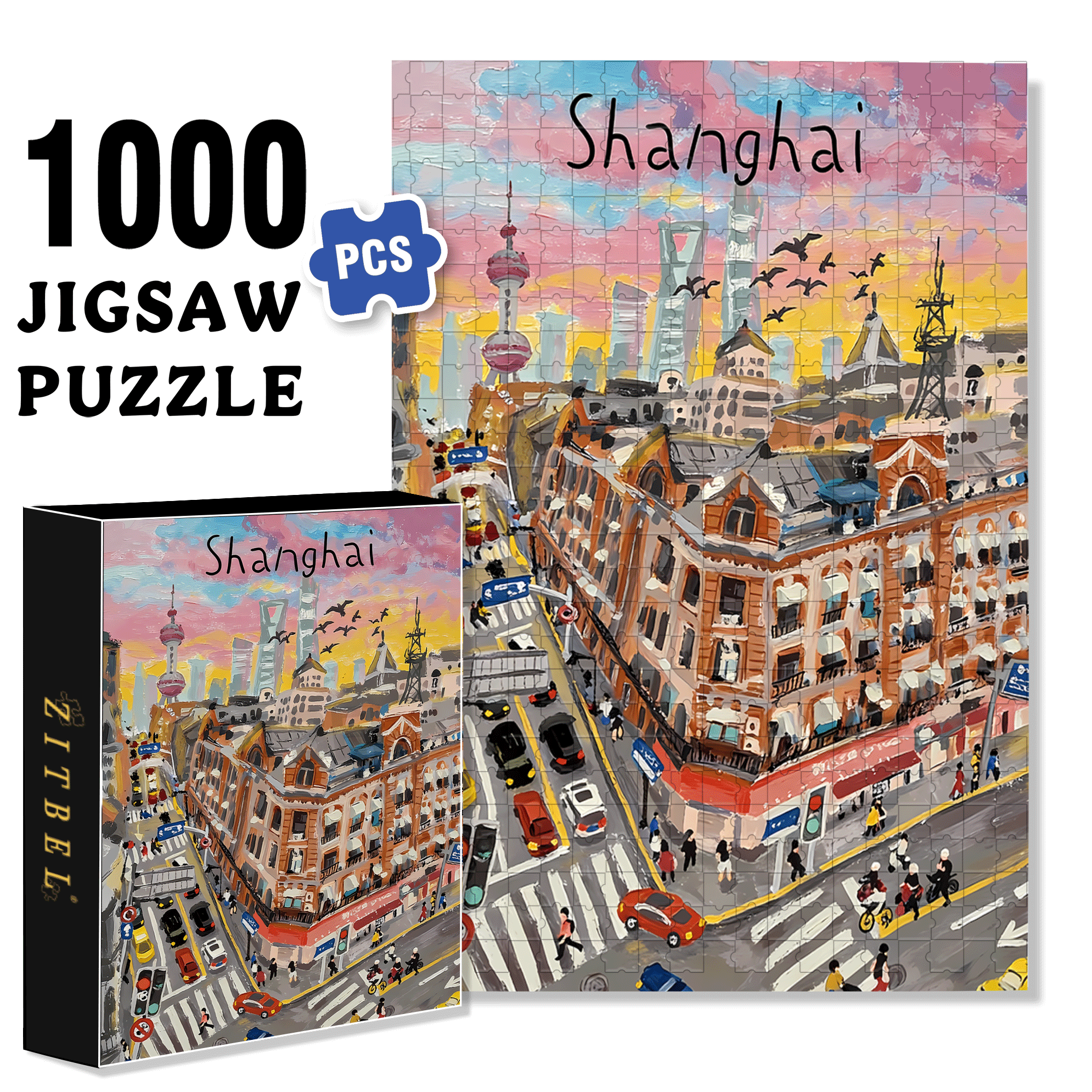 Autumn Is Suitable For Meeting 500pcs/1000pcs Jigsaw Puzzle, Scratch-Resistant, Interactive Family Game & Brain-Boosting DIY Decor, Perfect for Halloween, Christmas & New Year Gifts, Family Puzzle Game