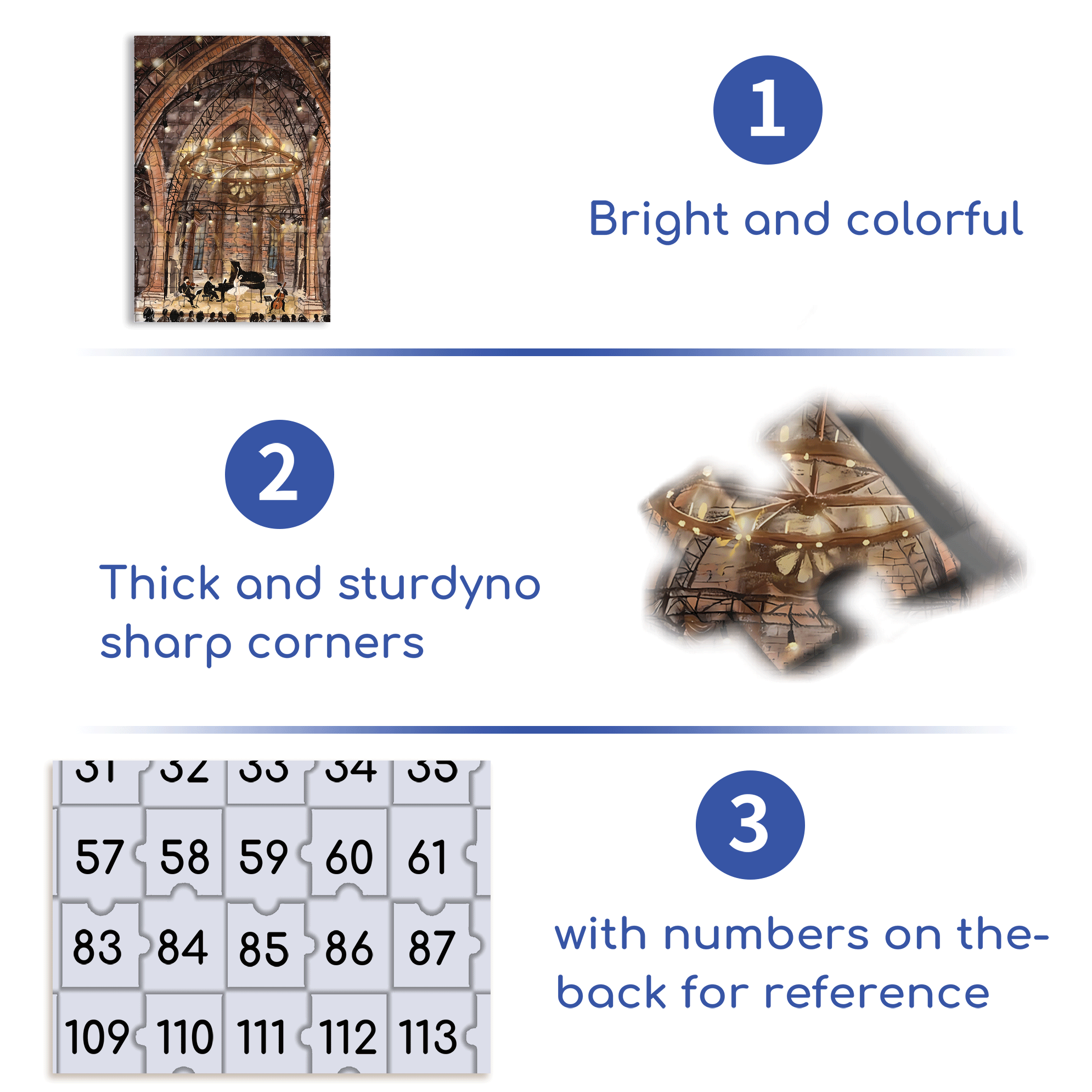 Concert In The Church 500pcs/1000pcs Jigsaw Puzzle, Scratch-Resistant, Interactive Family Game & Brain-Boosting DIY Decor, Perfect for Halloween, Christmas & New Year Gifts, Family Puzzle Game