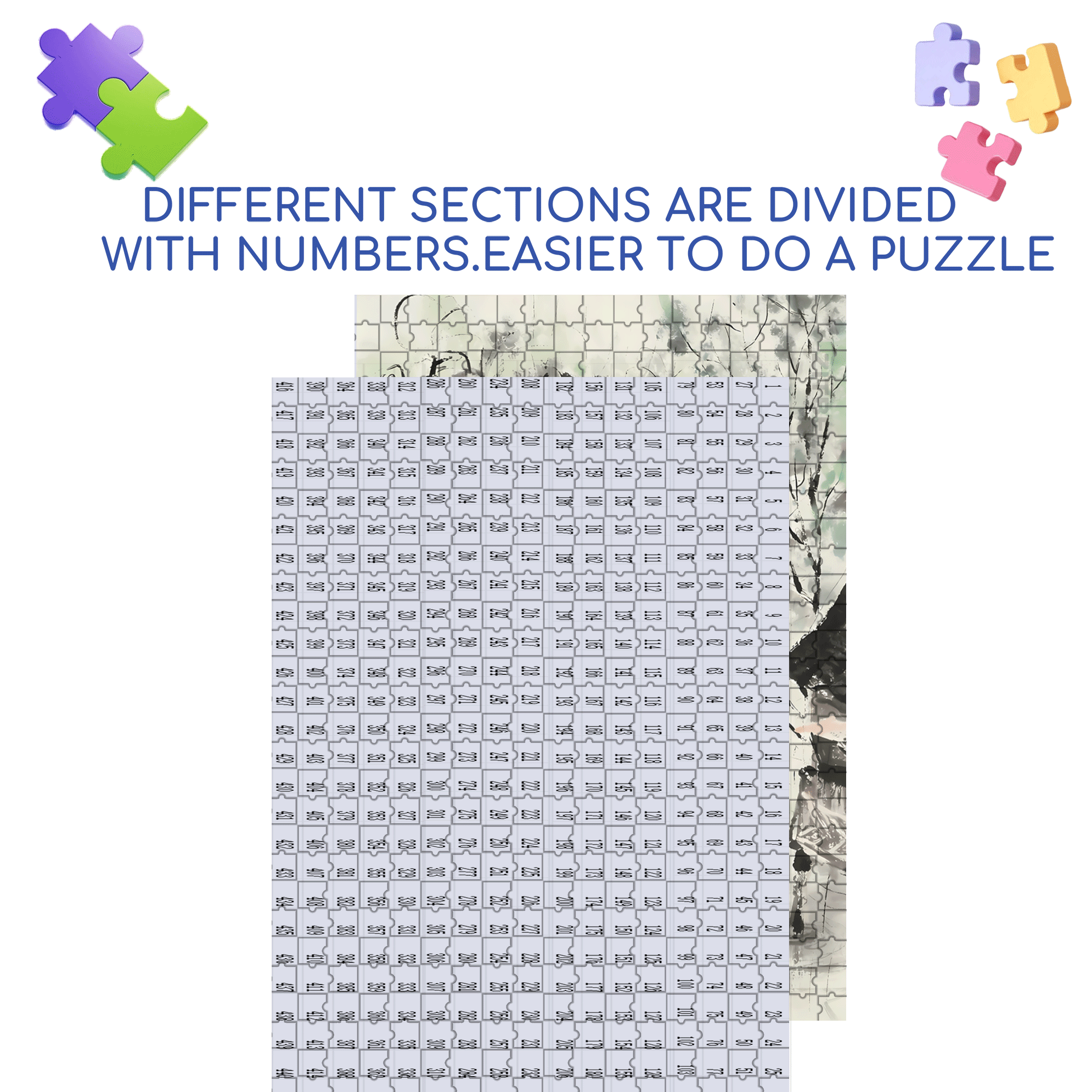 Jiangnan Smoke and Rain 500pcs/1000pcs Jigsaw Puzzle, Scratch-Resistant, Interactive Family Game & Brain-Boosting DIY Decor, Perfect for Halloween, Christmas & New Year Gifts, Family Puzzle Game