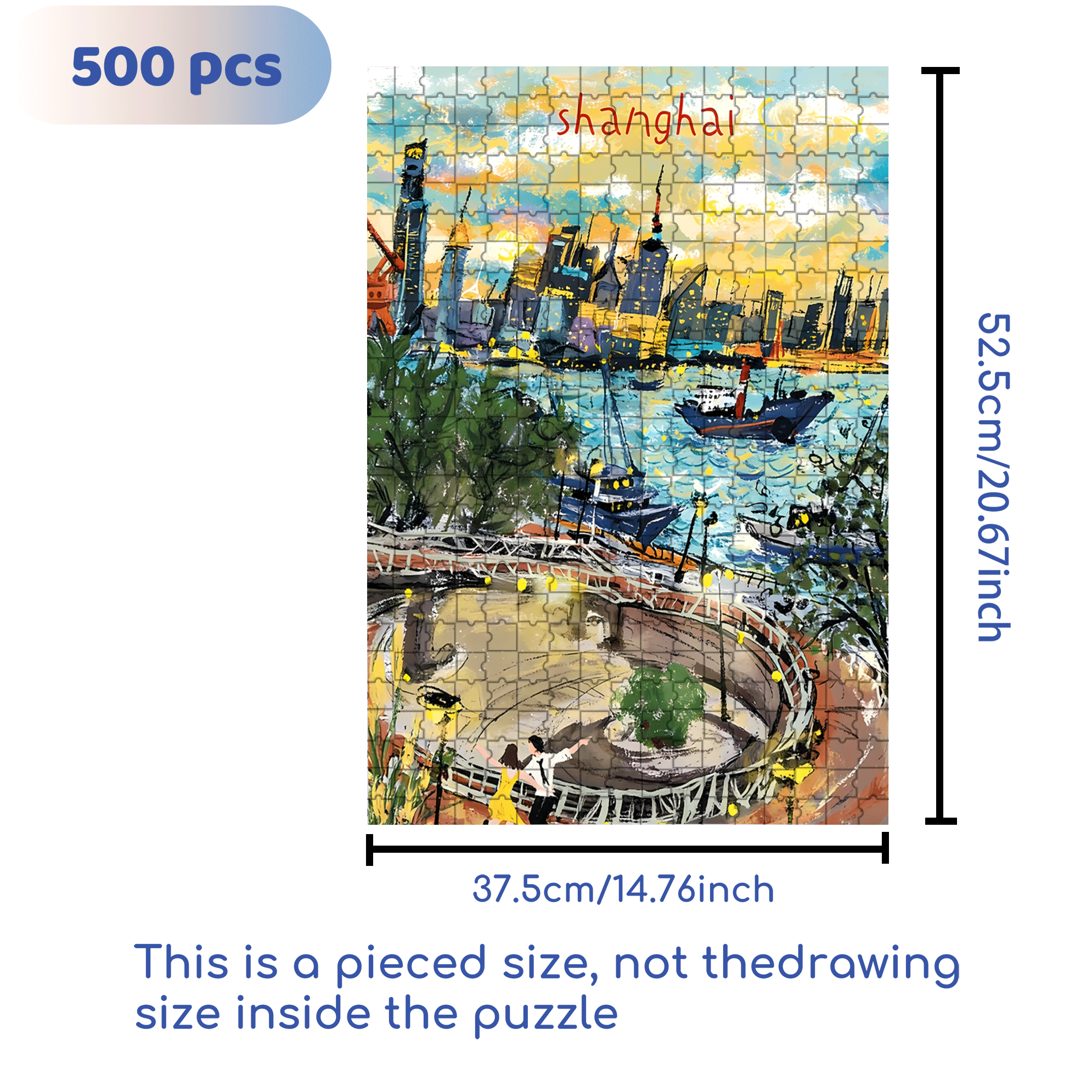 La La Land 500pcs/1000pcs Jigsaw Puzzle, Scratch-Resistant, Interactive Family Game & Brain-Boosting DIY Decor, Perfect for Halloween, Christmas & New Year Gifts, Family Puzzle Game