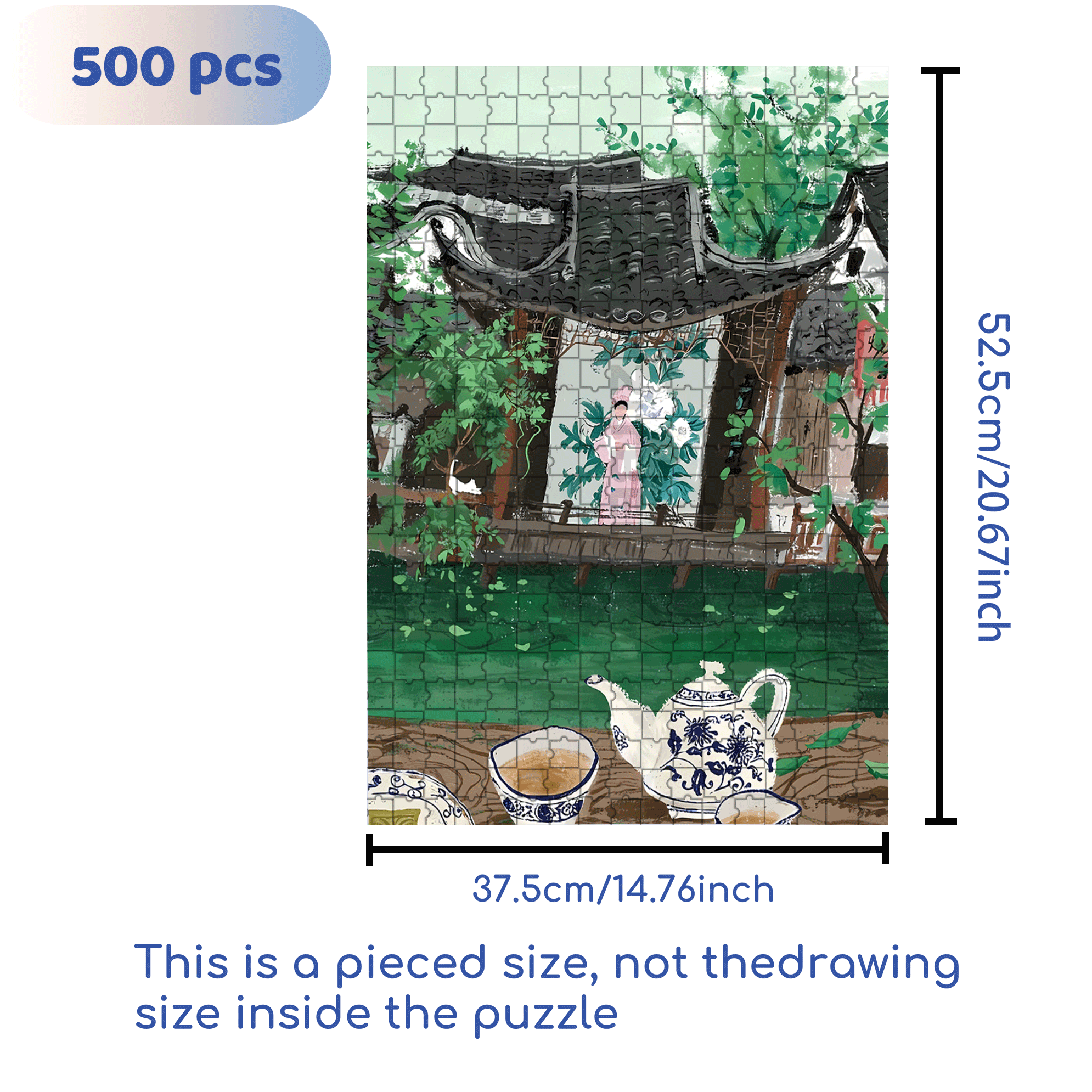 Listening To Plays 500pcs/1000pcs Jigsaw Puzzle, Scratch-Resistant, Interactive Family Game & Brain-Boosting DIY Decor, Perfect for Halloween, Christmas & New Year Gifts, Family Puzzle Game