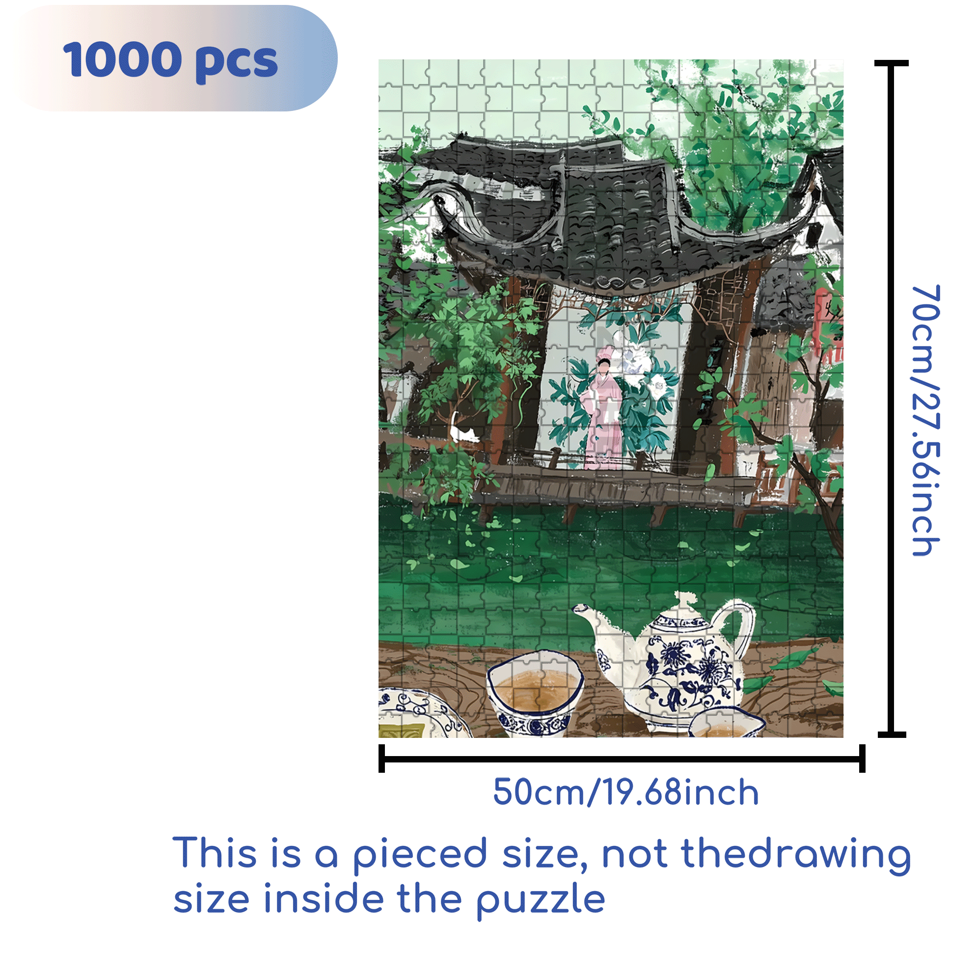 Listening To Plays 500pcs/1000pcs Jigsaw Puzzle, Scratch-Resistant, Interactive Family Game & Brain-Boosting DIY Decor, Perfect for Halloween, Christmas & New Year Gifts, Family Puzzle Game