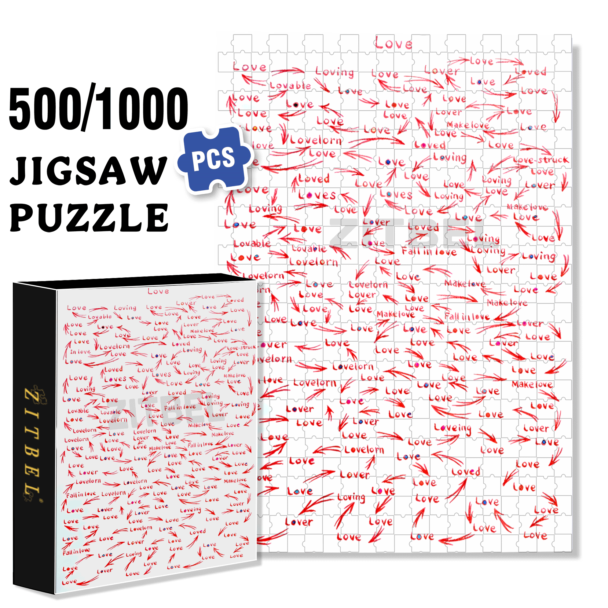 Love Will Always Come Back 500pcs/1000pcs Jigsaw Puzzle, Scratch-Resistant, Interactive Family Game & Brain-Boosting DIY Decor, Perfect for Halloween, Christmas & New Year Gifts, Family Puzzle Game