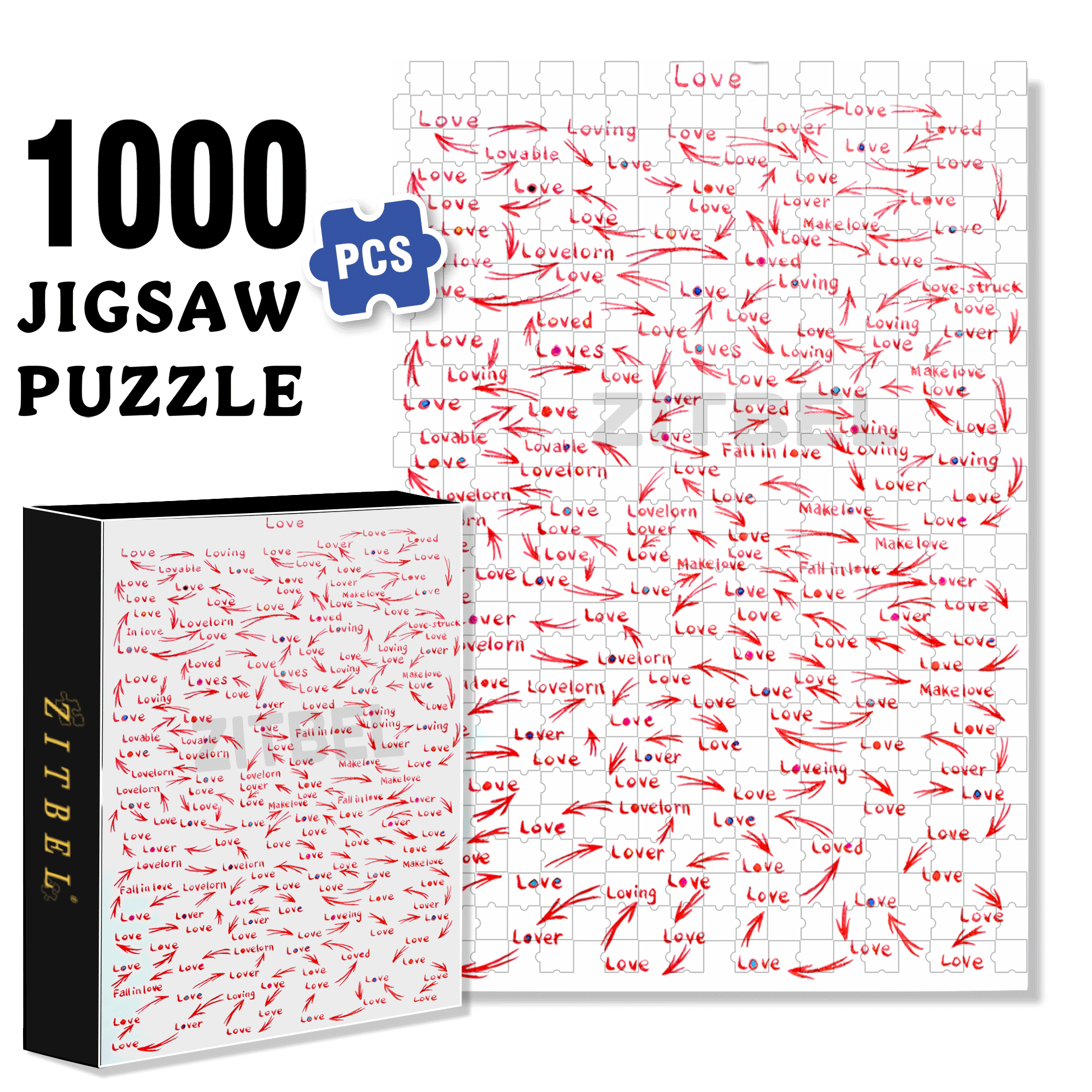 Love Will Always Come Back 500pcs/1000pcs Jigsaw Puzzle, Scratch-Resistant, Interactive Family Game & Brain-Boosting DIY Decor, Perfect for Halloween, Christmas & New Year Gifts, Family Puzzle Game
