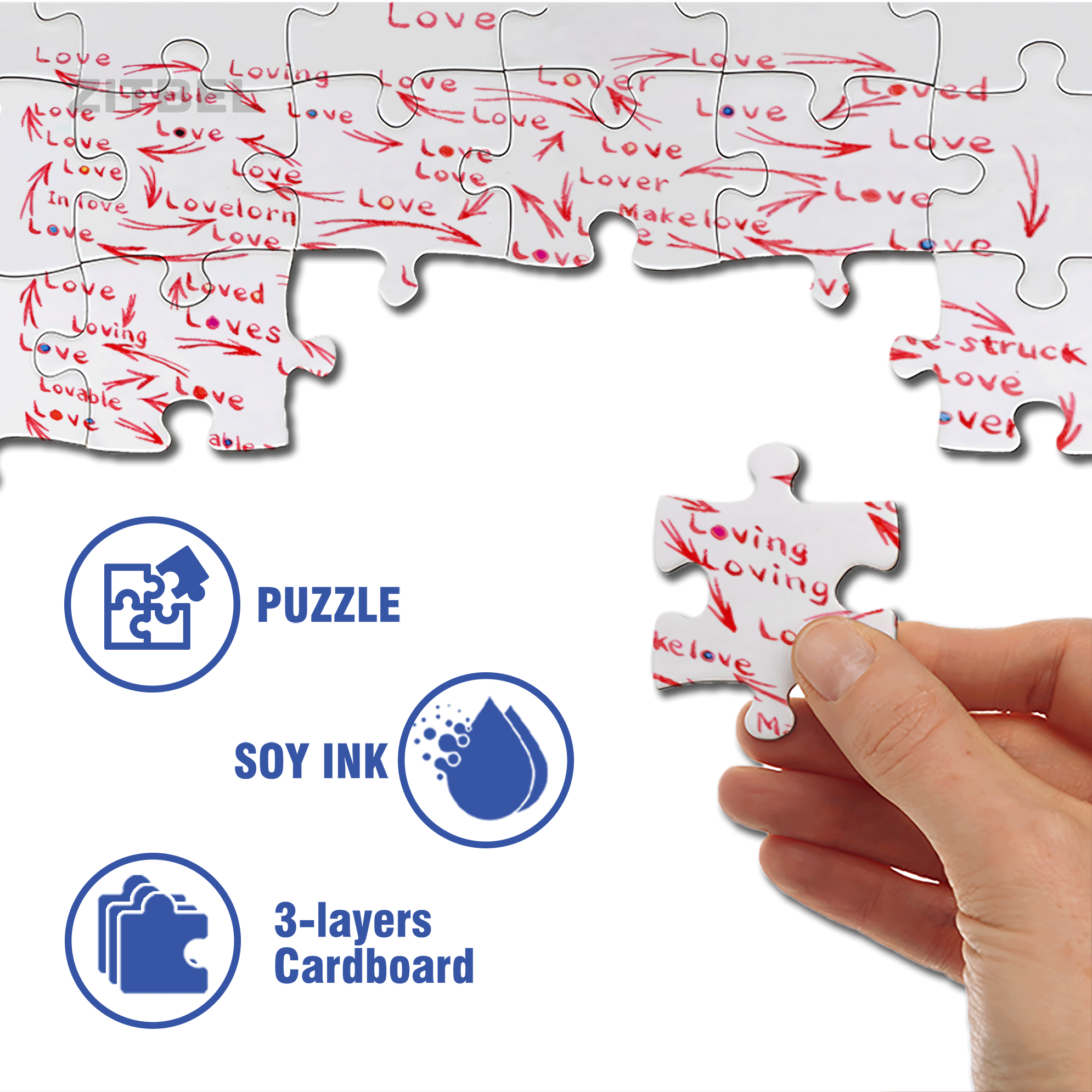 Love Will Always Come Back 500pcs/1000pcs Jigsaw Puzzle, Scratch-Resistant, Interactive Family Game & Brain-Boosting DIY Decor, Perfect for Halloween, Christmas & New Year Gifts, Family Puzzle Game