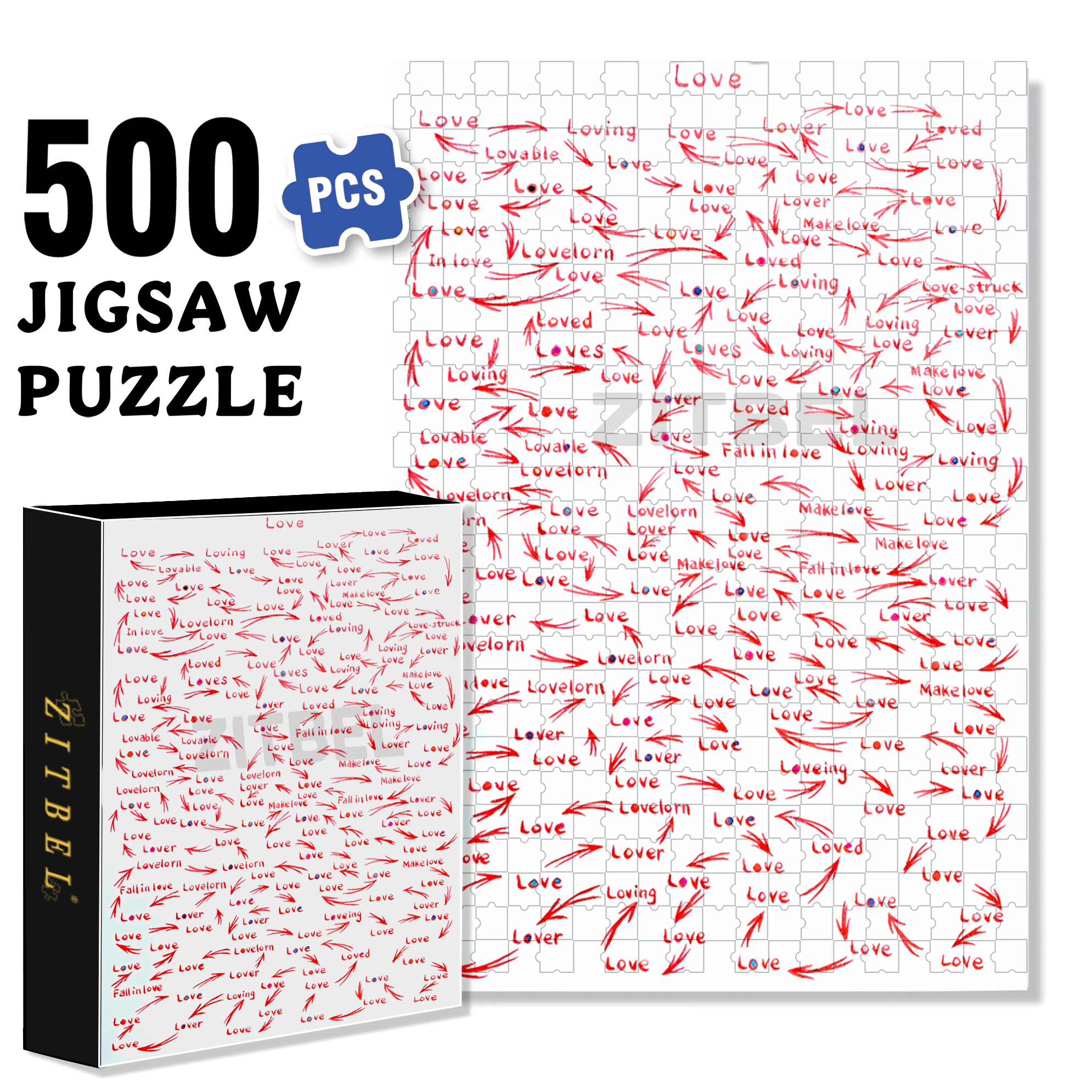Love Will Always Come Back 500pcs/1000pcs Jigsaw Puzzle, Scratch-Resistant, Interactive Family Game & Brain-Boosting DIY Decor, Perfect for Halloween, Christmas & New Year Gifts, Family Puzzle Game
