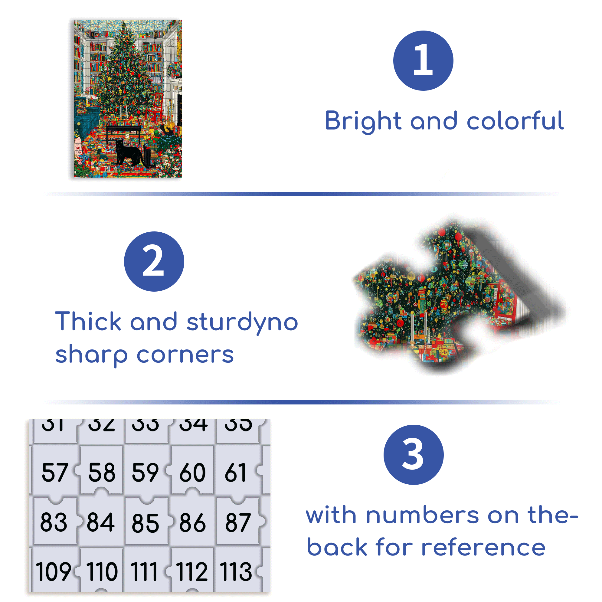 Pixel Christmas 500pcs/1000pcs Jigsaw Puzzle, Scratch-Resistant, Interactive Family Game & Brain-Boosting DIY Decor, Perfect for Halloween, Christmas & New Year Gifts, Family Puzzle Game