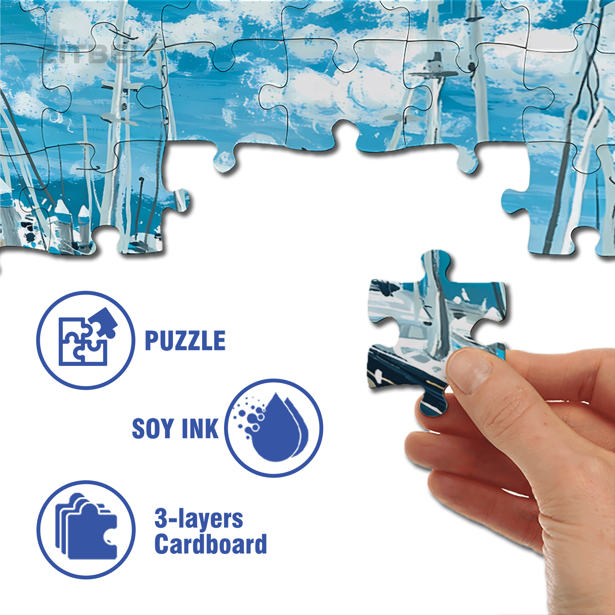 Summer Seaside Pier 500pcs/1000pcs Jigsaw Puzzle, Scratch-Resistant, Interactive Family Game & Brain-Boosting DIY Decor, Perfect for Halloween, Christmas & New Year Gifts, Family Puzzle Game
