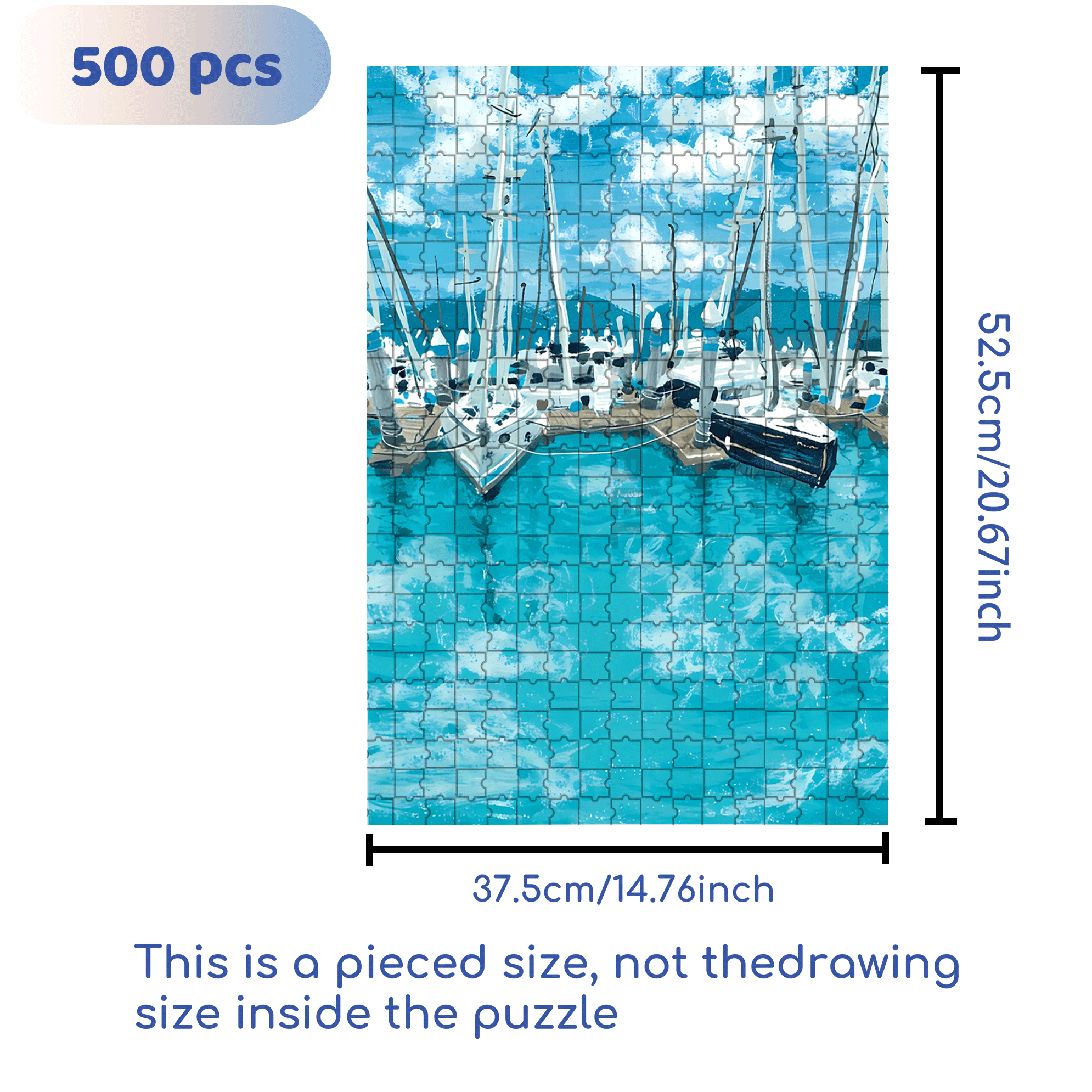 Summer Seaside Pier 500pcs/1000pcs Jigsaw Puzzle, Scratch-Resistant, Interactive Family Game & Brain-Boosting DIY Decor, Perfect for Halloween, Christmas & New Year Gifts, Family Puzzle Game
