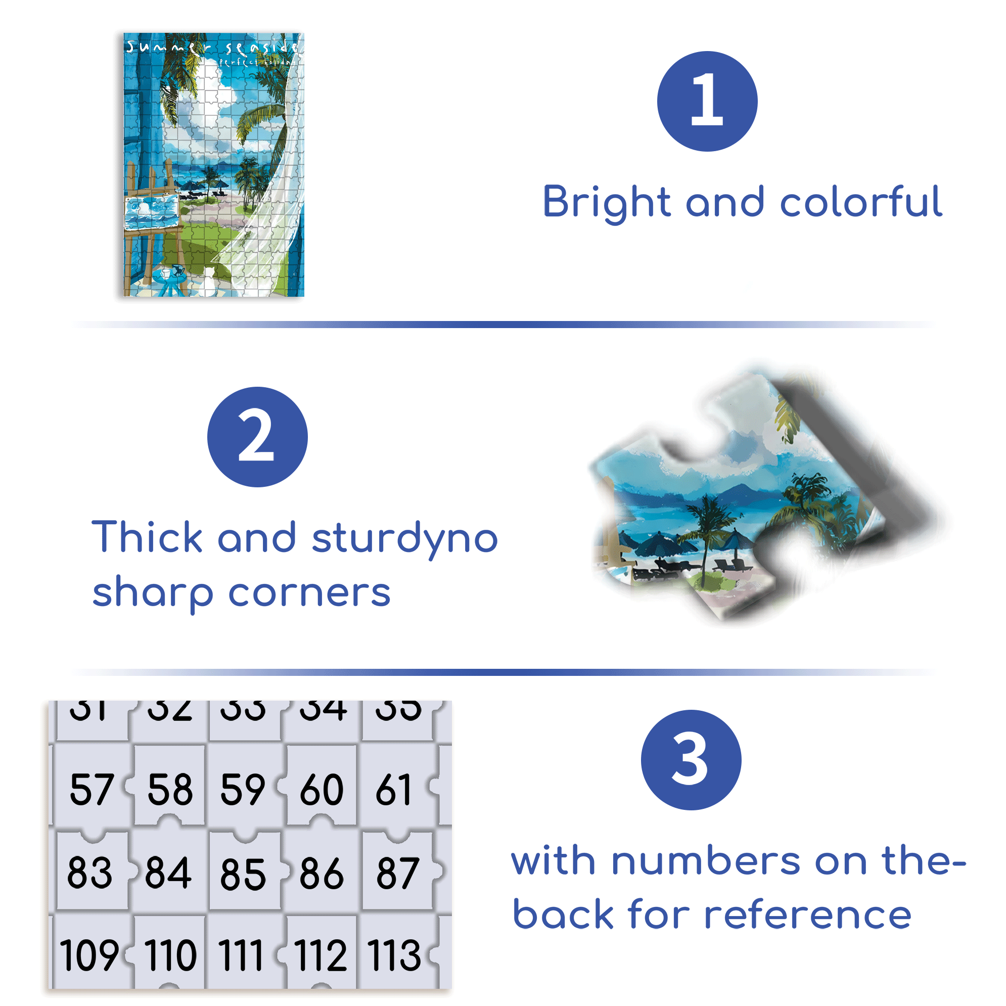 Summer With The Sea Breeze 500pcs/1000pcs Jigsaw Puzzle, Scratch-Resistant, Interactive Family Game & Brain-Boosting DIY Decor, Perfect for Halloween, Christmas & New Year Gifts, Family Puzzle Game
