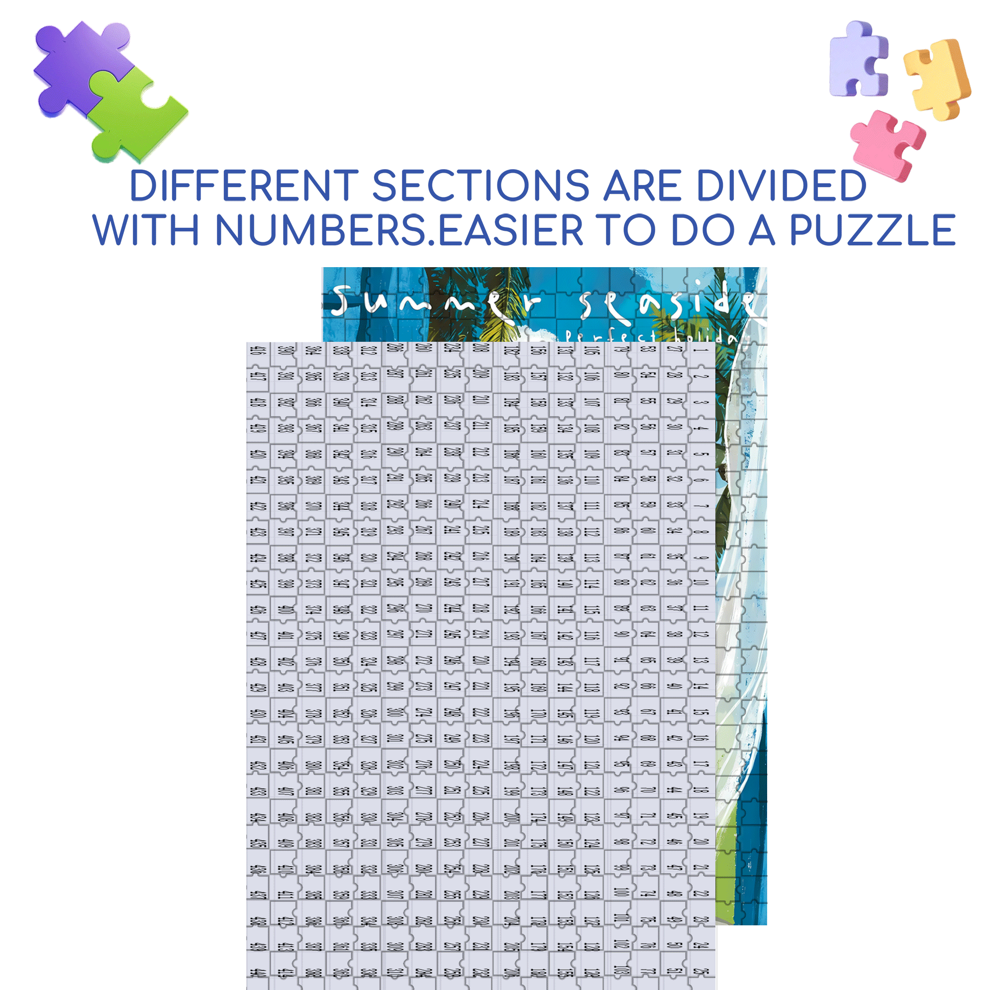 Summer With The Sea Breeze 500pcs/1000pcs Jigsaw Puzzle, Scratch-Resistant, Interactive Family Game & Brain-Boosting DIY Decor, Perfect for Halloween, Christmas & New Year Gifts, Family Puzzle Game