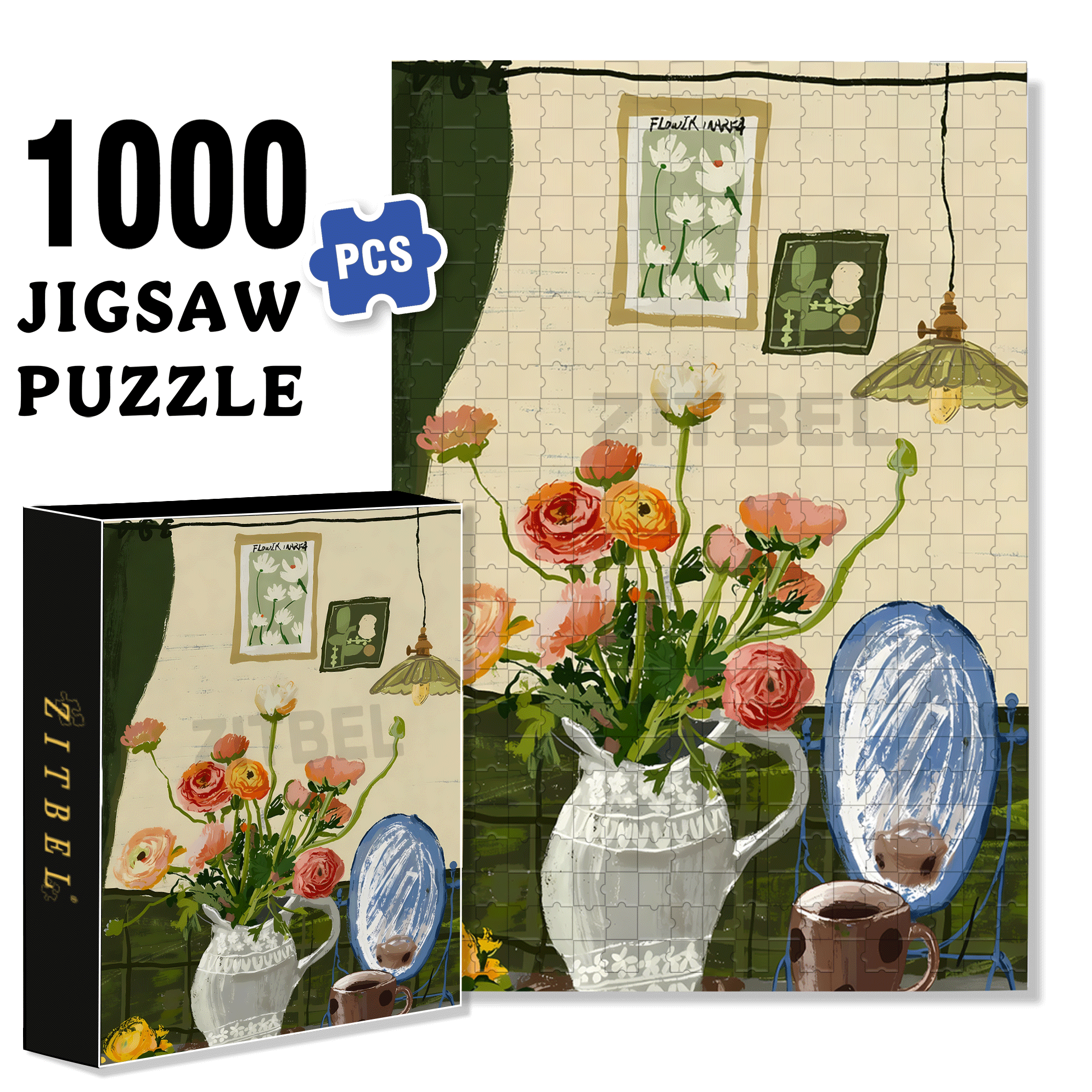 The Colors Of Spring 500pcs/1000pcs Jigsaw Puzzle, Scratch-Resistant, Interactive Family Game & Brain-Boosting DIY Decor, Perfect for Halloween, Christmas & New Year Gifts, Family Puzzle Game