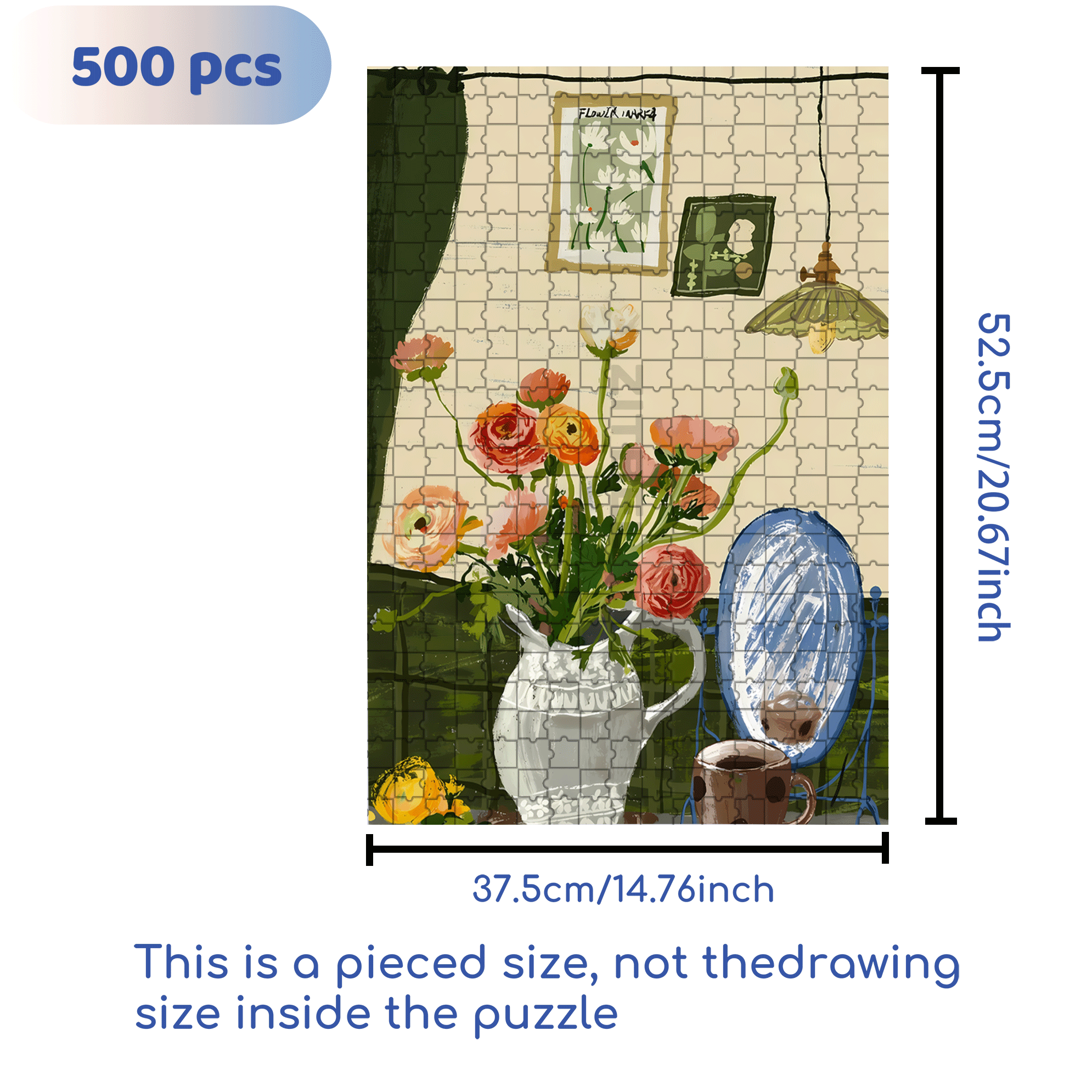 The Colors Of Spring 500pcs/1000pcs Jigsaw Puzzle, Scratch-Resistant, Interactive Family Game & Brain-Boosting DIY Decor, Perfect for Halloween, Christmas & New Year Gifts, Family Puzzle Game