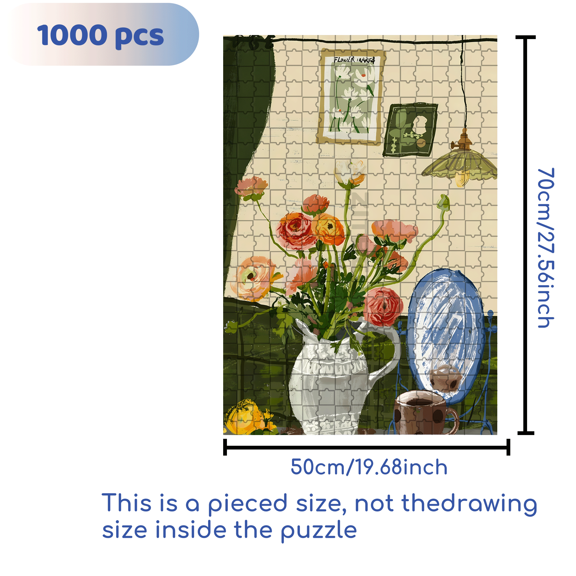 The Colors Of Spring 500pcs/1000pcs Jigsaw Puzzle, Scratch-Resistant, Interactive Family Game & Brain-Boosting DIY Decor, Perfect for Halloween, Christmas & New Year Gifts, Family Puzzle Game