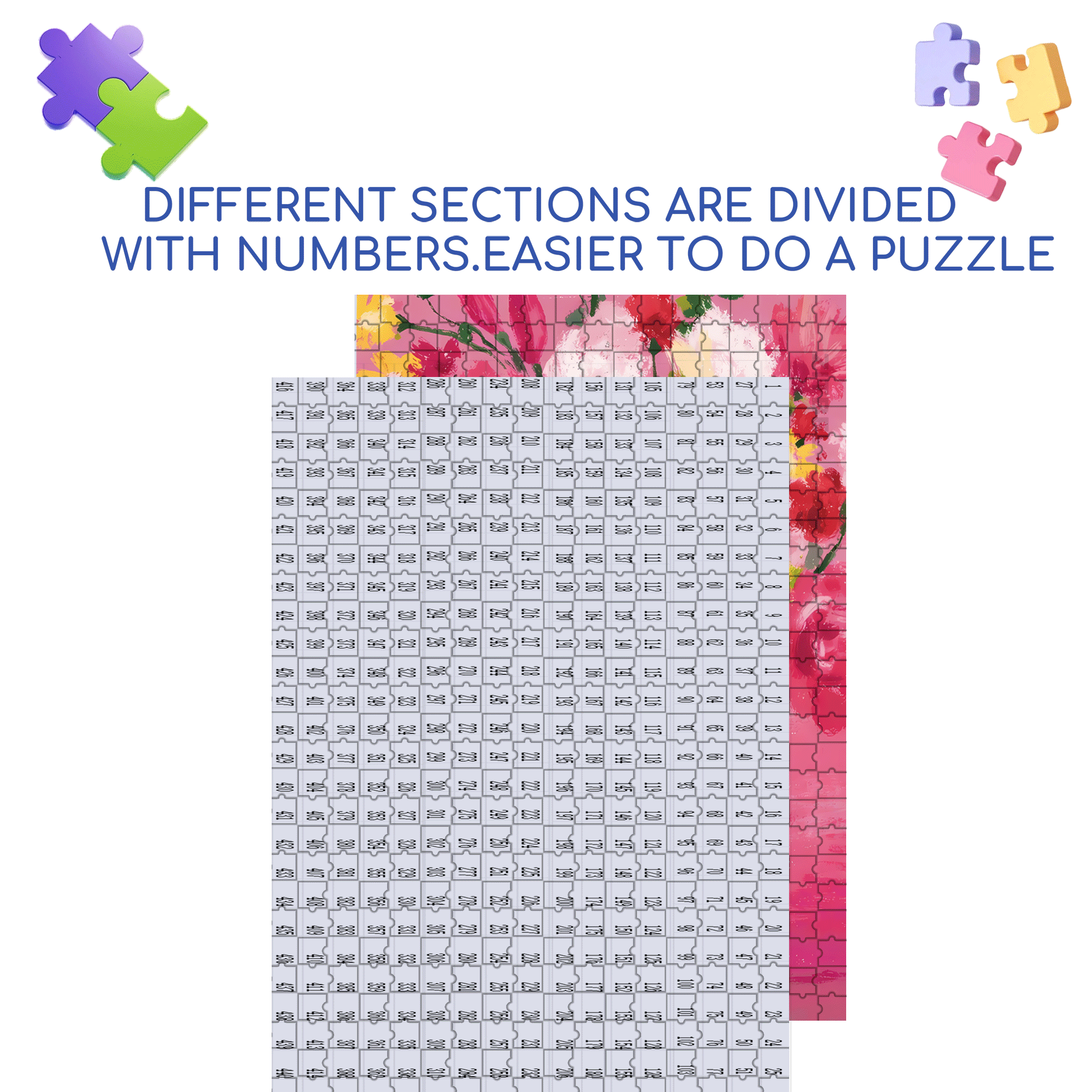 The First Bouquet Of Flowers In Spring 2 500pcs/1000pcs Jigsaw Puzzle, Scratch-Resistant, Interactive Family Game & Brain-Boosting DIY Decor, Perfect for Halloween, Christmas & New Year Gifts, Family Puzzle Game