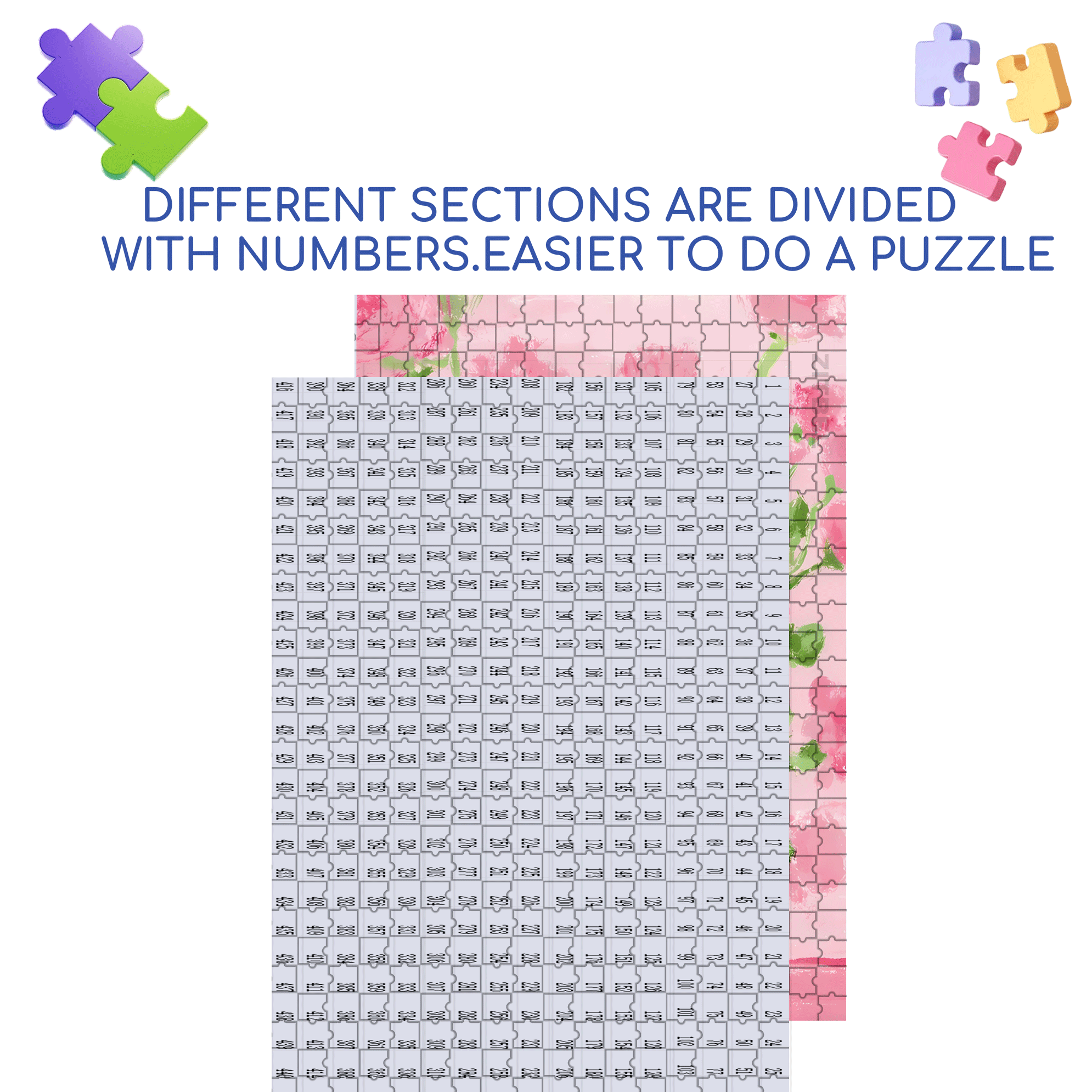The First Bouquet Of Flowers In Spring 3 500pcs/1000pcs Jigsaw Puzzle, Scratch-Resistant, Interactive Family Game & Brain-Boosting DIY Decor, Perfect for Halloween, Christmas & New Year Gifts, Family Puzzle Game