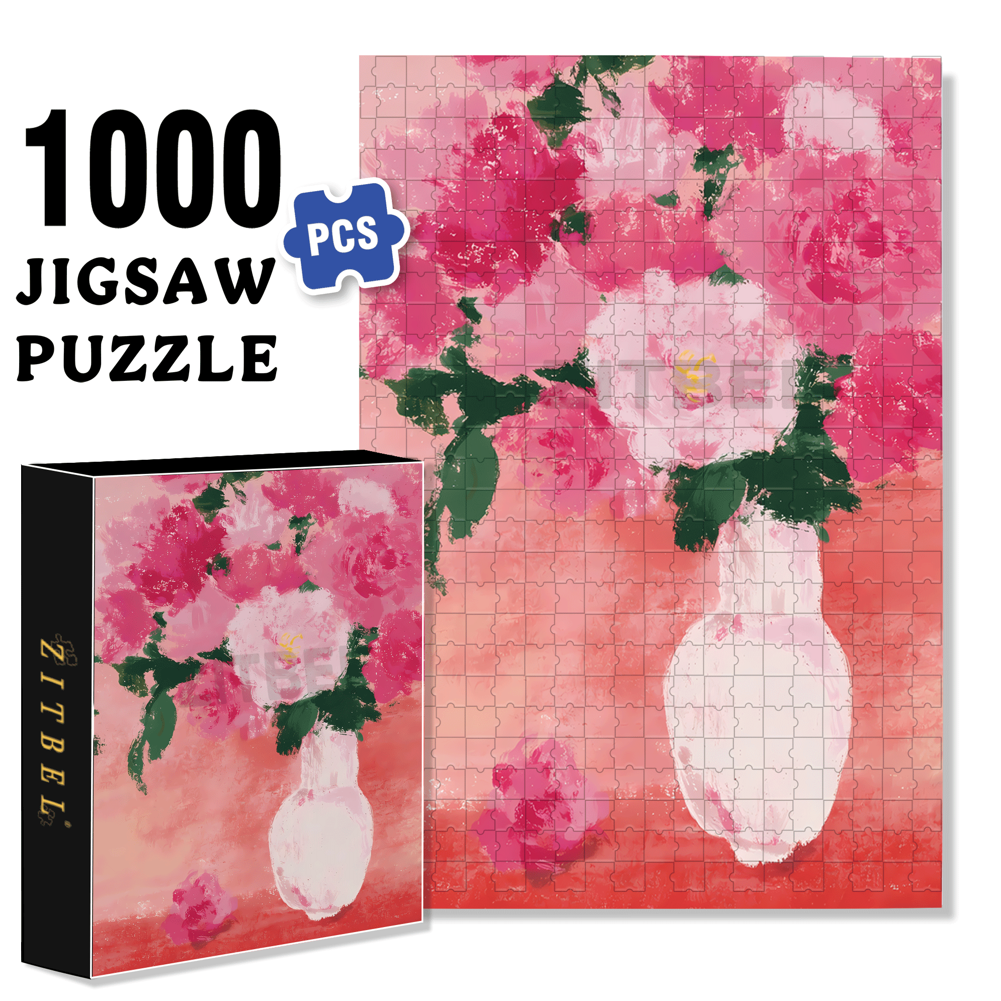 The First Bouquet Of Flowers In Spring 500pcs/1000pcs Jigsaw Puzzle, Scratch-Resistant, Interactive Family Game & Brain-Boosting DIY Decor, Perfect for Halloween, Christmas & New Year Gifts, Family Puzzle Game