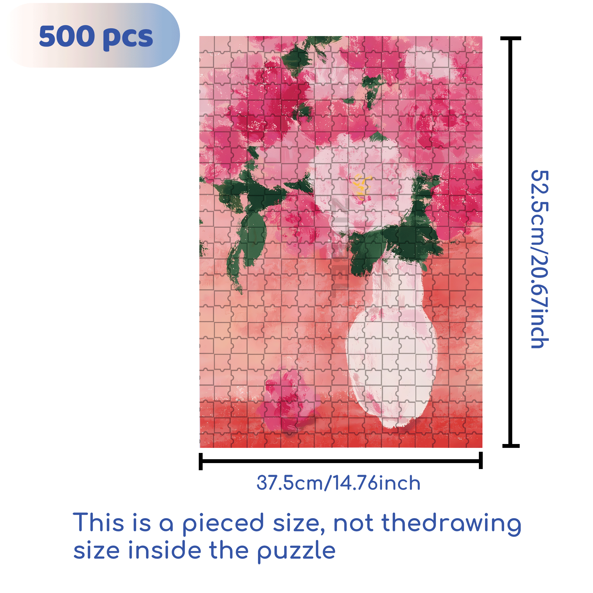 The First Bouquet Of Flowers In Spring 500pcs/1000pcs Jigsaw Puzzle, Scratch-Resistant, Interactive Family Game & Brain-Boosting DIY Decor, Perfect for Halloween, Christmas & New Year Gifts, Family Puzzle Game