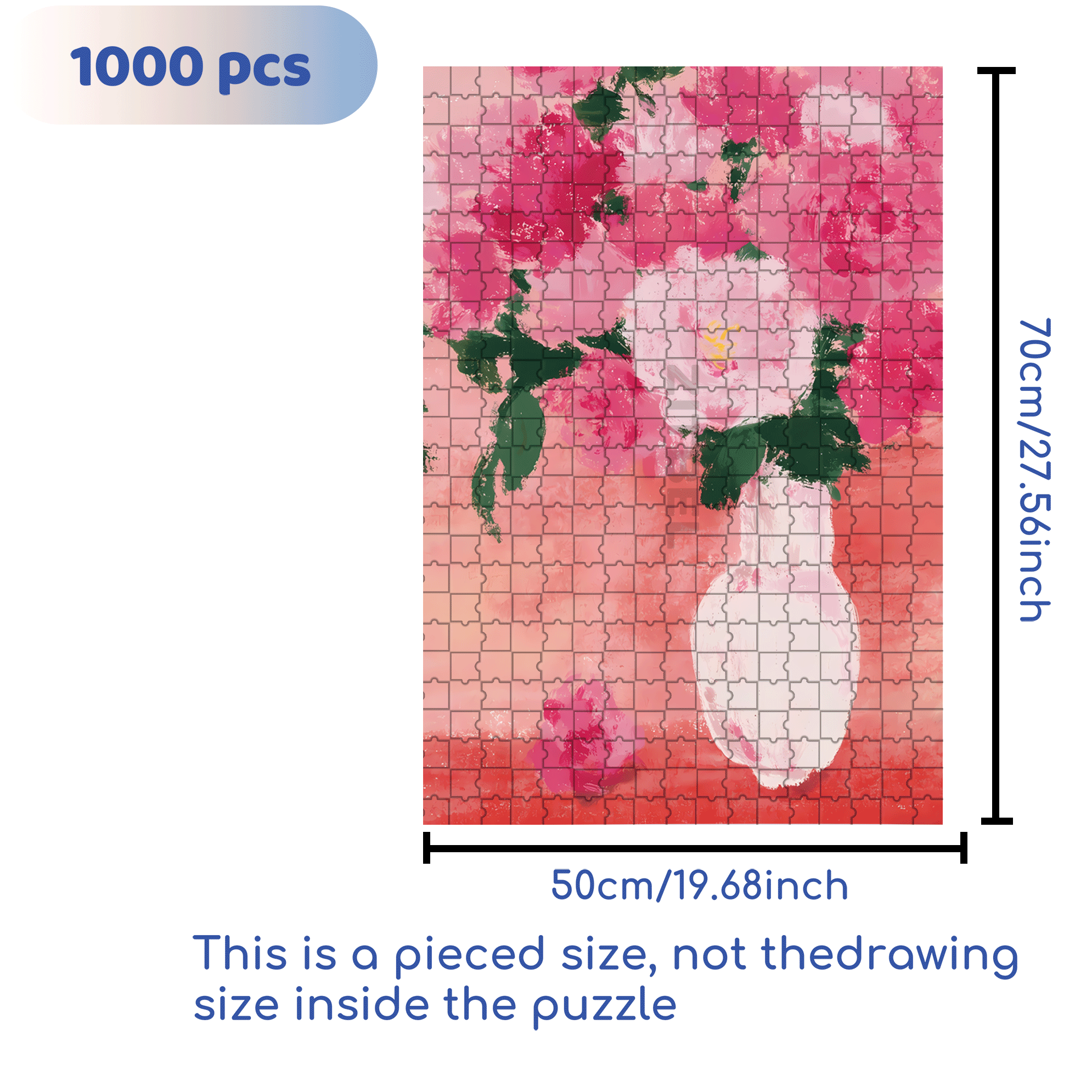 The First Bouquet Of Flowers In Spring 500pcs/1000pcs Jigsaw Puzzle, Scratch-Resistant, Interactive Family Game & Brain-Boosting DIY Decor, Perfect for Halloween, Christmas & New Year Gifts, Family Puzzle Game