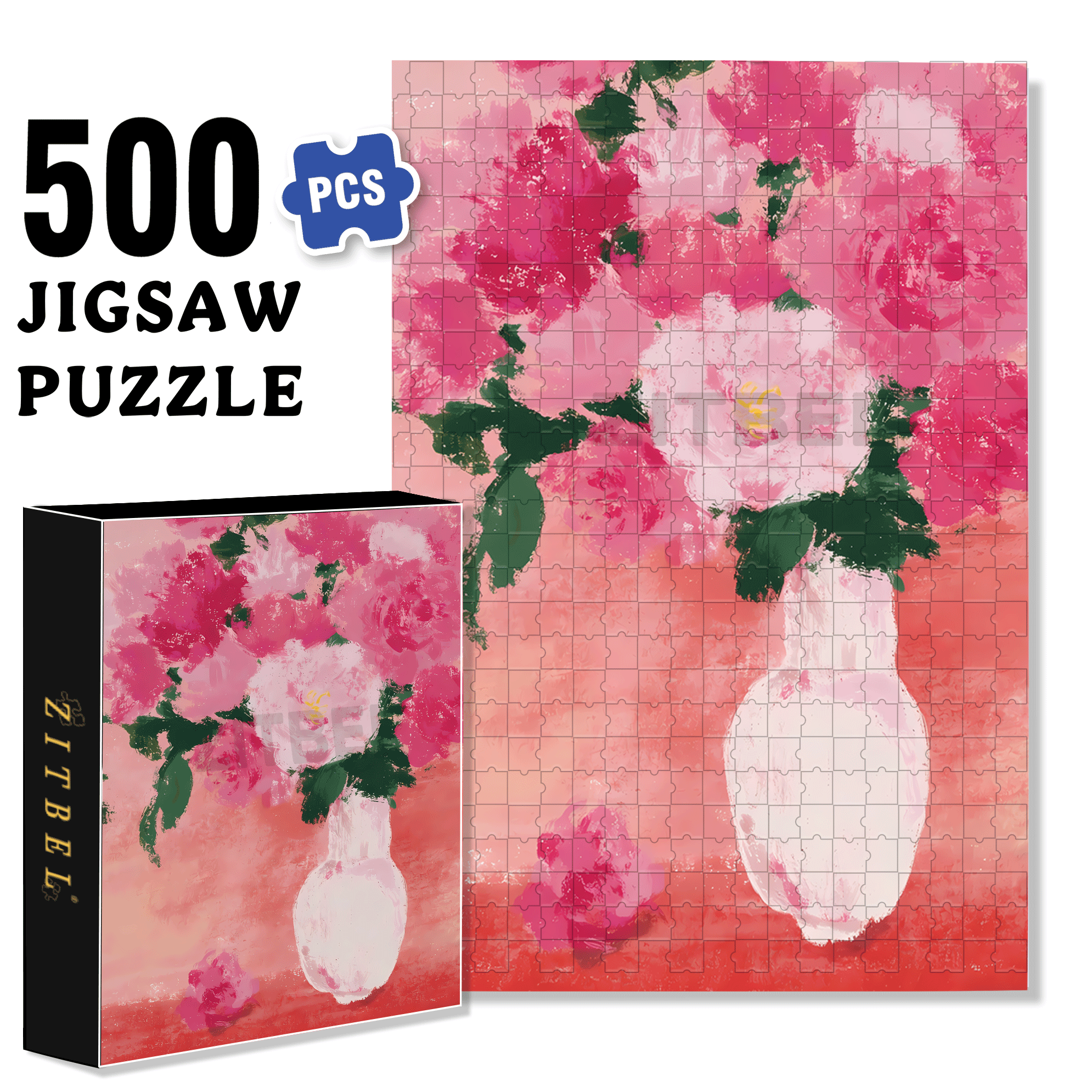 The First Bouquet Of Flowers In Spring 500pcs/1000pcs Jigsaw Puzzle, Scratch-Resistant, Interactive Family Game & Brain-Boosting DIY Decor, Perfect for Halloween, Christmas & New Year Gifts, Family Puzzle Game