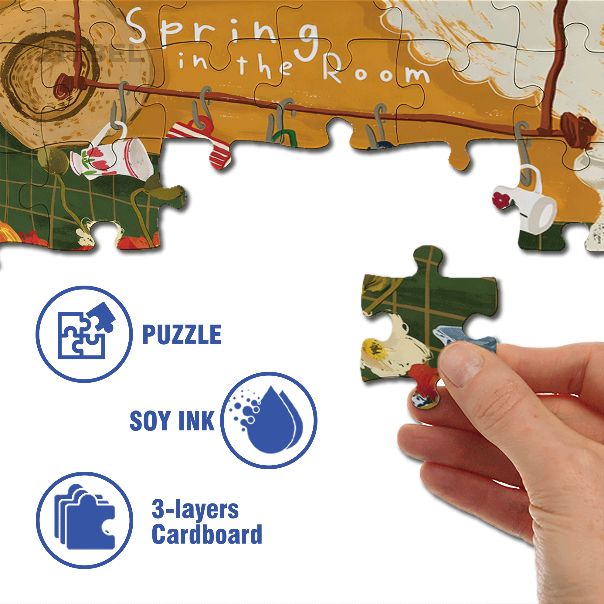 The Flowers In The Room 500pcs/1000pcs Jigsaw Puzzle, Scratch-Resistant, Interactive Family Game & Brain-Boosting DIY Decor, Perfect for Halloween, Christmas & New Year Gifts, Family Puzzle Game