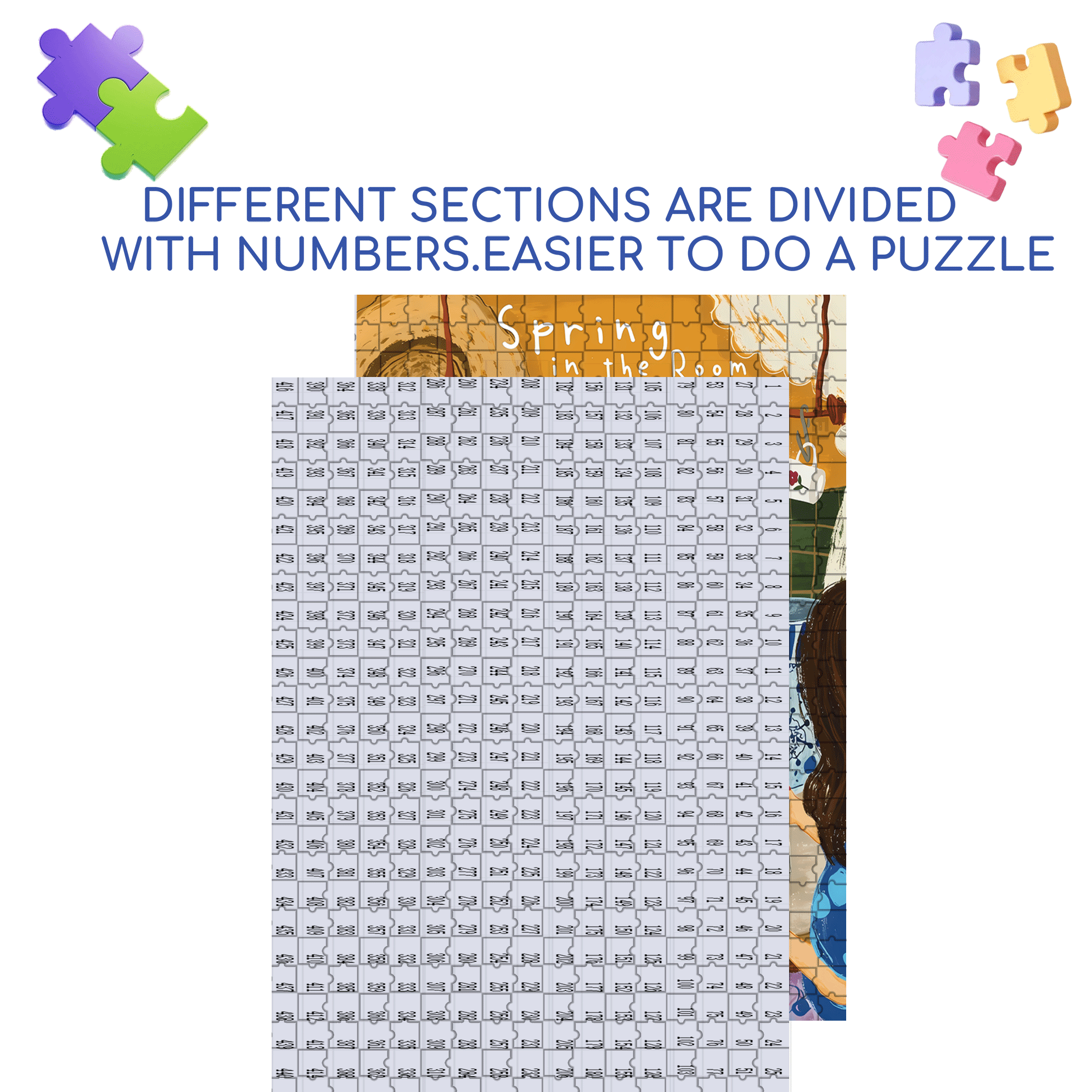 The Flowers In The Room 500pcs/1000pcs Jigsaw Puzzle, Scratch-Resistant, Interactive Family Game & Brain-Boosting DIY Decor, Perfect for Halloween, Christmas & New Year Gifts, Family Puzzle Game