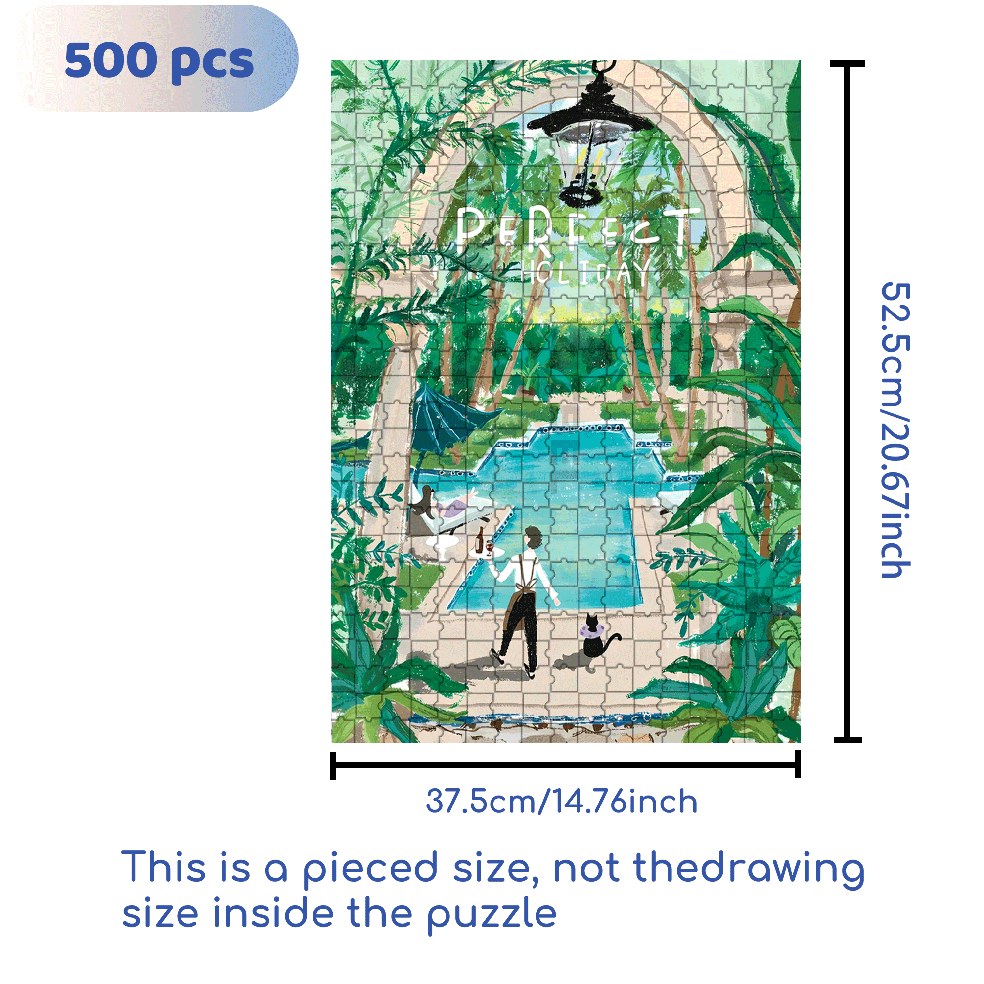 The Perfect Holiday 500pcs/1000pcs Jigsaw Puzzle, Scratch-Resistant, Interactive Family Game & Brain-Boosting DIY Decor, Perfect for Halloween, Christmas & New Year Gifts, Family Puzzle Game