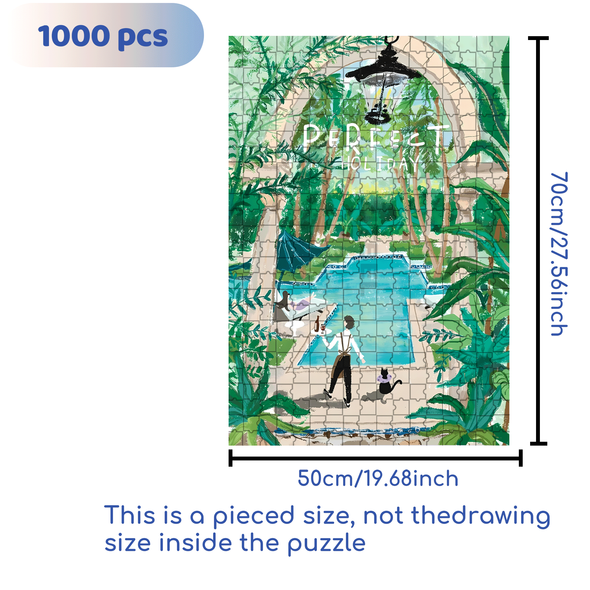 The Perfect Holiday 500pcs/1000pcs Jigsaw Puzzle, Scratch-Resistant, Interactive Family Game & Brain-Boosting DIY Decor, Perfect for Halloween, Christmas & New Year Gifts, Family Puzzle Game