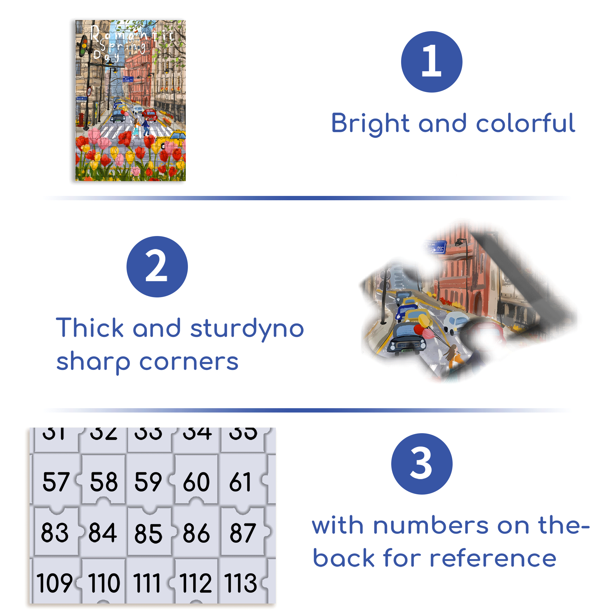 The Tulips Have Bloomed 500pcs/1000pcs Jigsaw Puzzle, Scratch-Resistant, Interactive Family Game & Brain-Boosting DIY Decor, Perfect for Halloween, Christmas & New Year Gifts, Family Puzzle Game