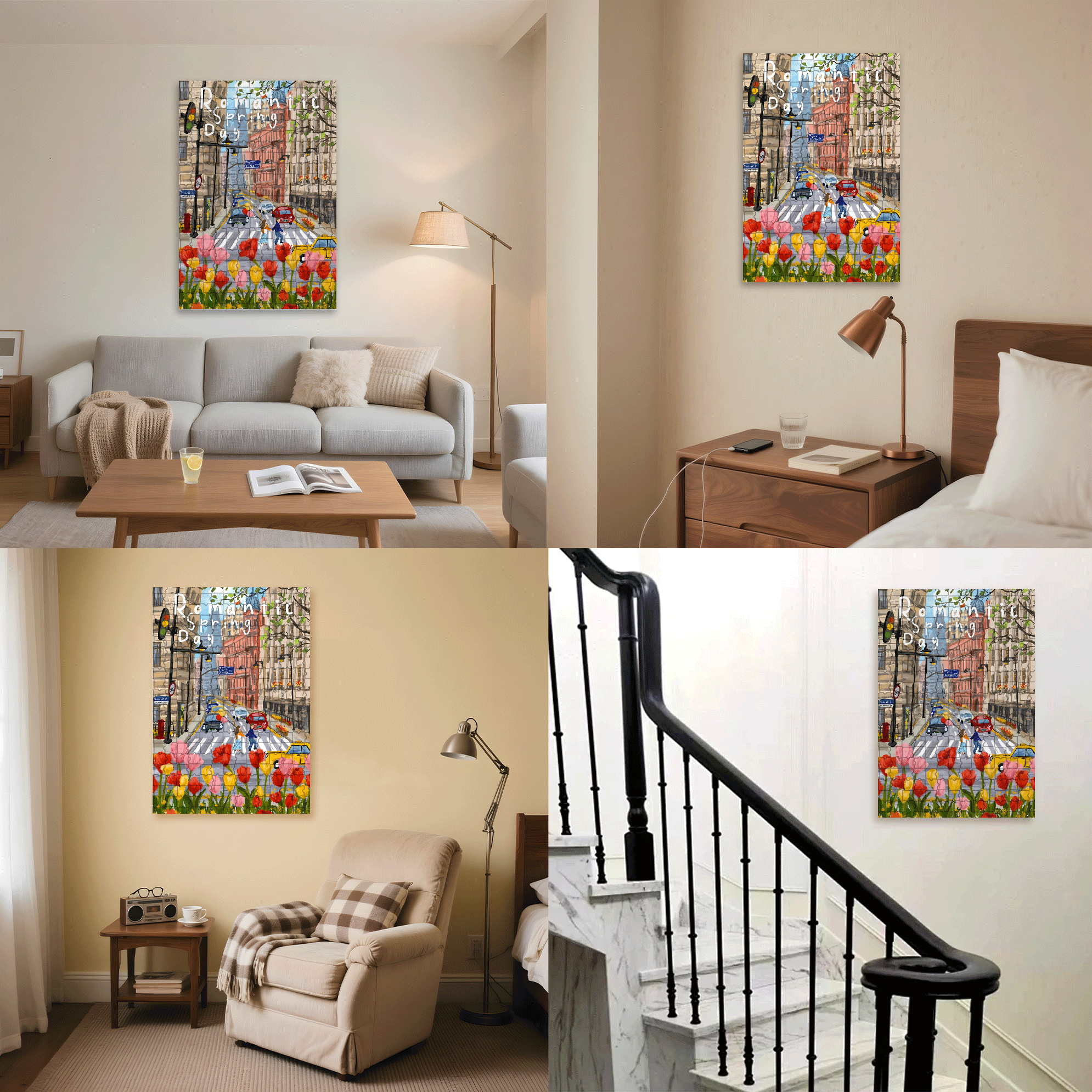The Tulips Have Bloomed 500pcs/1000pcs Jigsaw Puzzle, Scratch-Resistant, Interactive Family Game & Brain-Boosting DIY Decor, Perfect for Halloween, Christmas & New Year Gifts, Family Puzzle Game