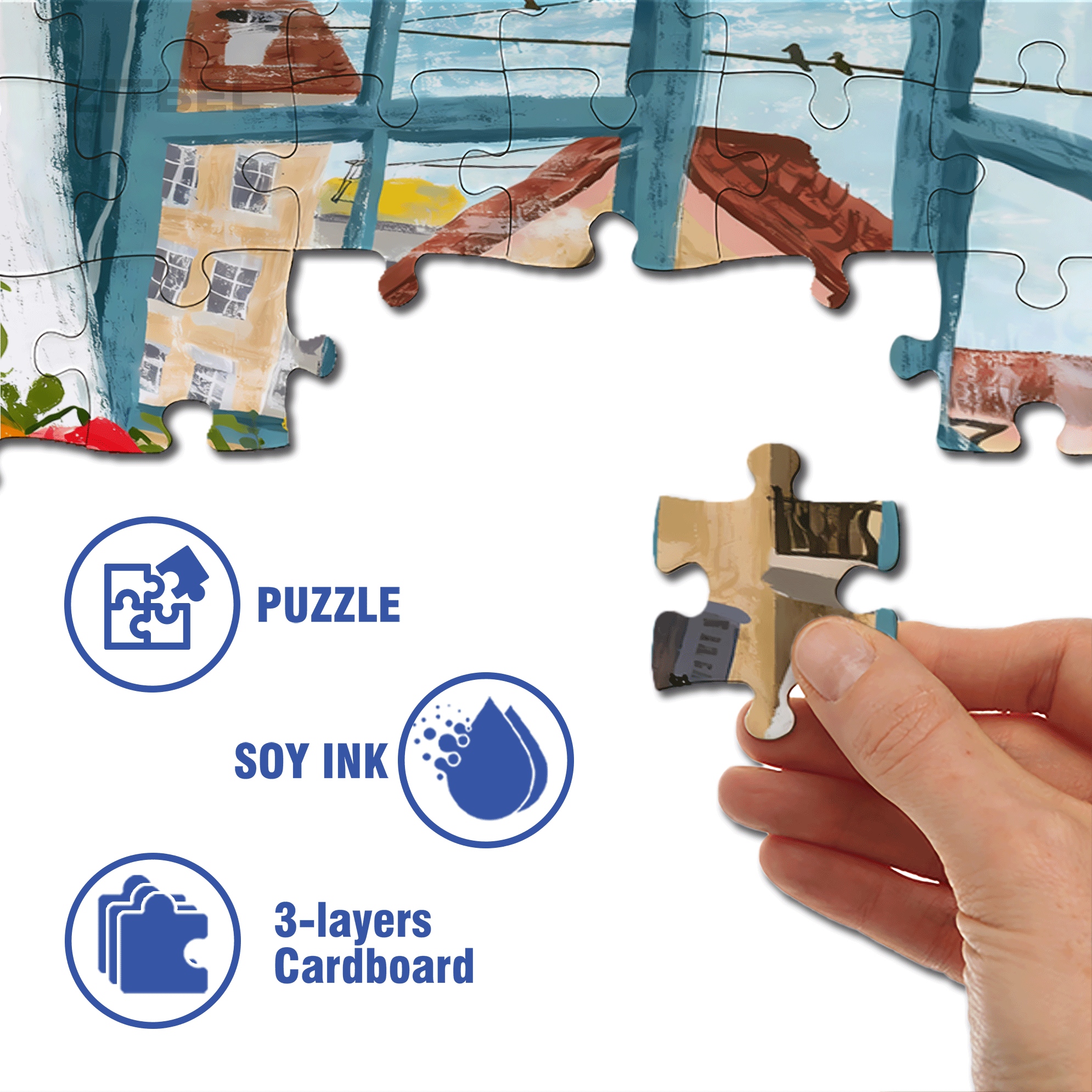 The World Outside The Window 500pcs/1000pcs Jigsaw Puzzle, Scratch-Resistant, Interactive Family Game & Brain-Boosting DIY Decor, Perfect for Halloween, Christmas & New Year Gifts, Family Puzzle Game
